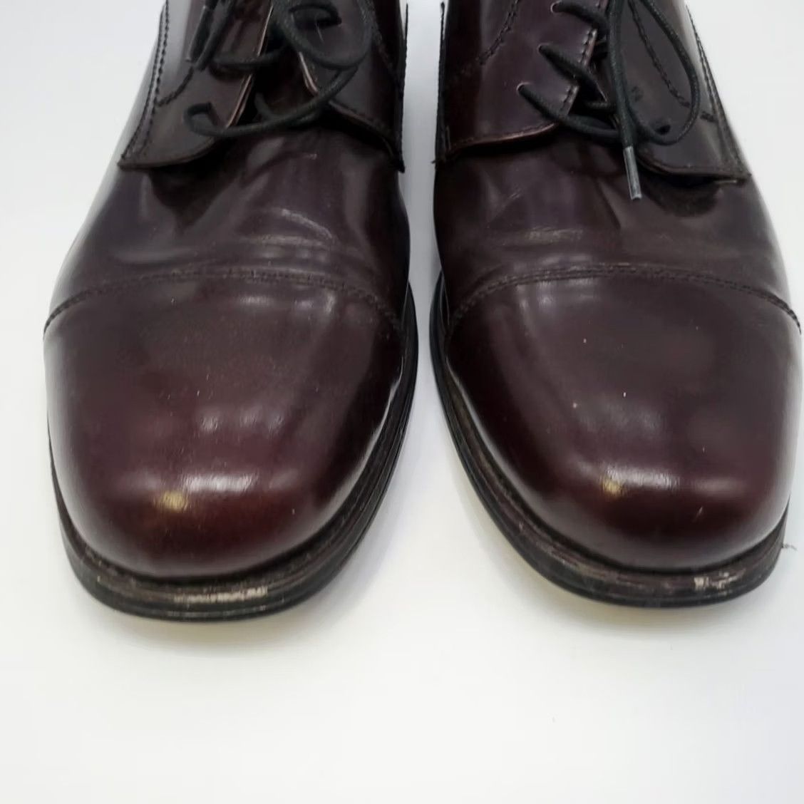 Johnston & Murphy Johnston & Murphy Atchison Cap Toe Dress Shoe Burgundy 11 M Oxford Men Leather Lace Up Cap Toe Classic Style Size ONE SIZE - 3 Thumbnail