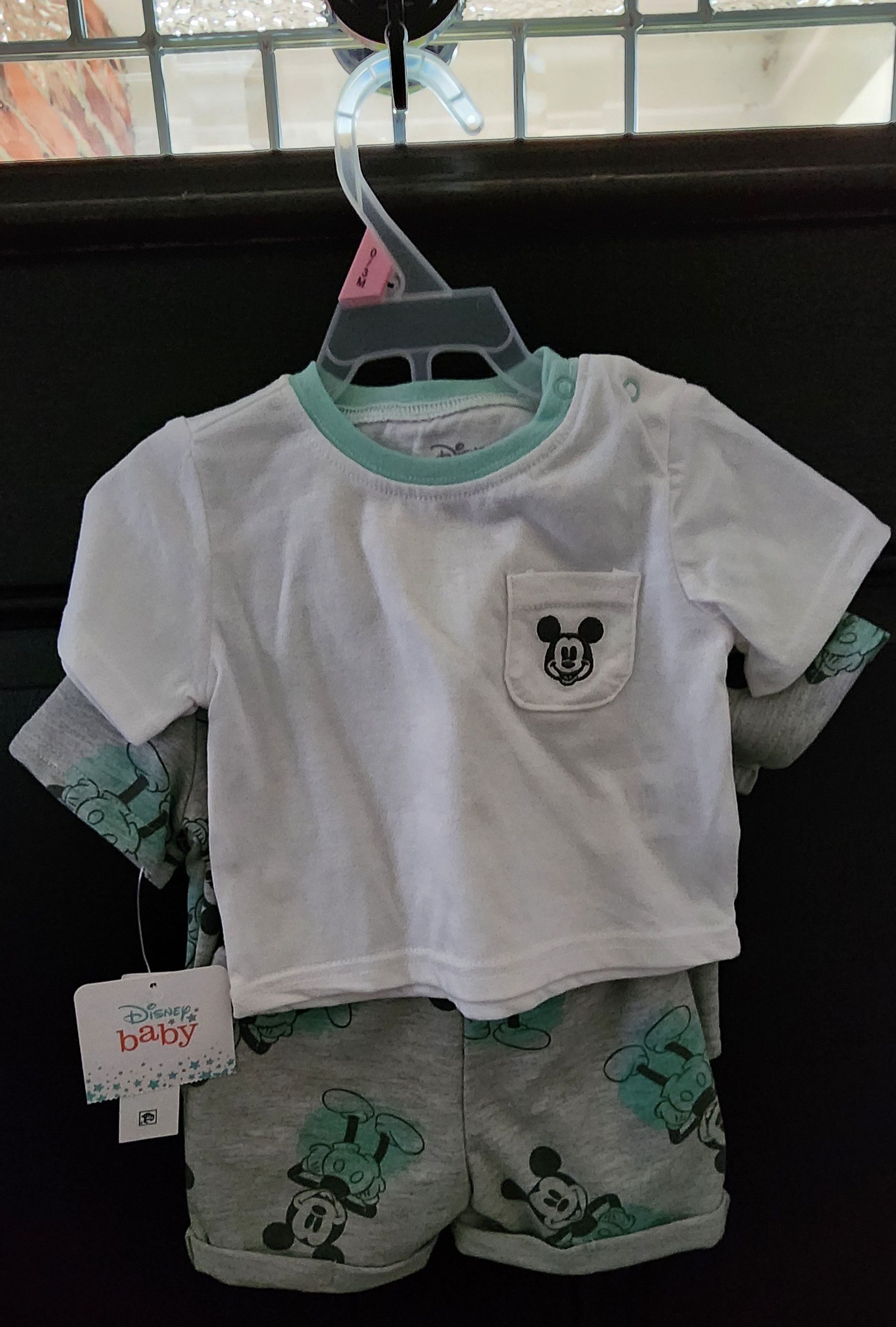 Disney NWT Disney Baby Mickey Mouse Tshirts & Shorts Set 0-3 Months Size US XXS / EU 40 - 3 Thumbnail