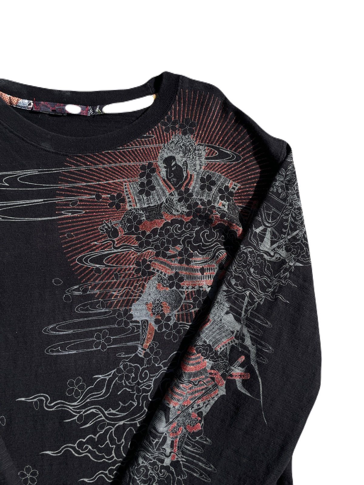 If Six Was Nine 2000s Japanese Yakuza Giltter Tattoo Long Sleeve Tee Archive Size US M / EU 48-50 / 2 - 7 Thumbnail