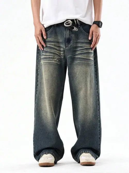 Other Washed RETRO vintage 90s denim jeans Size US 36 / EU 52 - 1 Thumbnail
