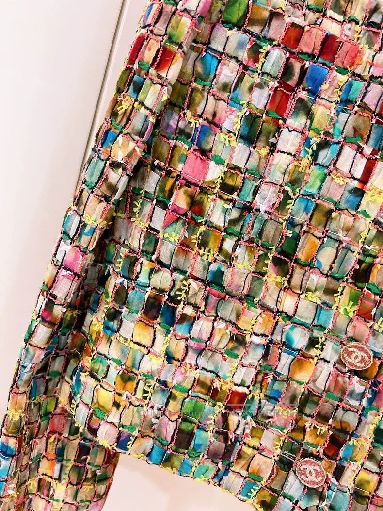 Chanel Chanel Colourful mosaic coat Size XXS / US 00 / IT 34 - 4 Thumbnail