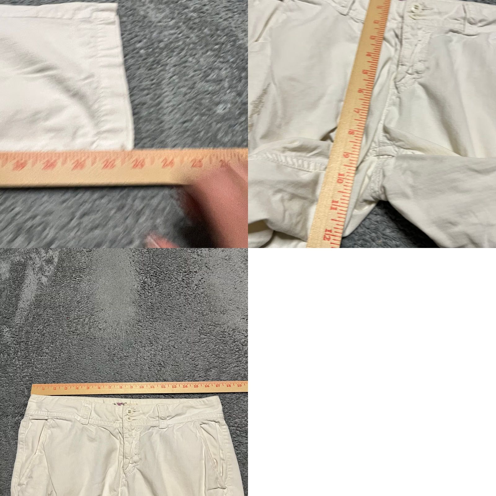 Lucky Brand Lucky Brand Pants Women 30x23 Floral Embroidered Cargo Capri Crop White 33 Regular Women Mens Girls Size 24" / US 00 / IT 34 - 8 Thumbnail