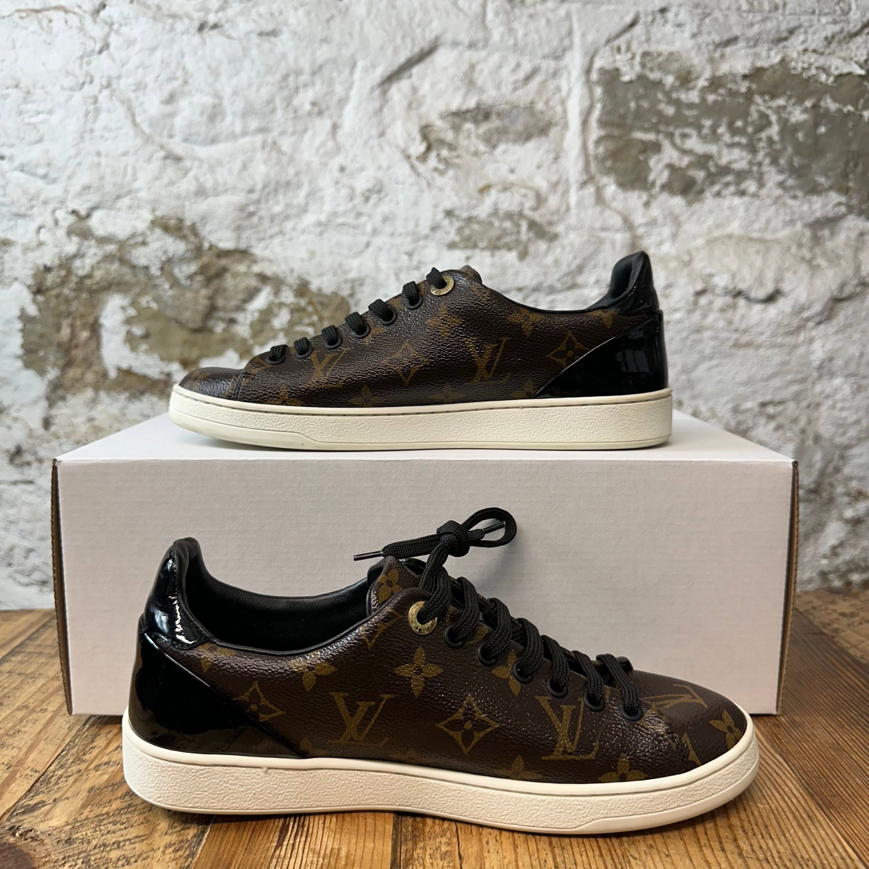 Louis Vuitton Louis Vuitton Brown Patent Frontrow Sneaker Sz 5.5 (37.5) Size US 5.5 / EU 38 - 2 Thumbnail
