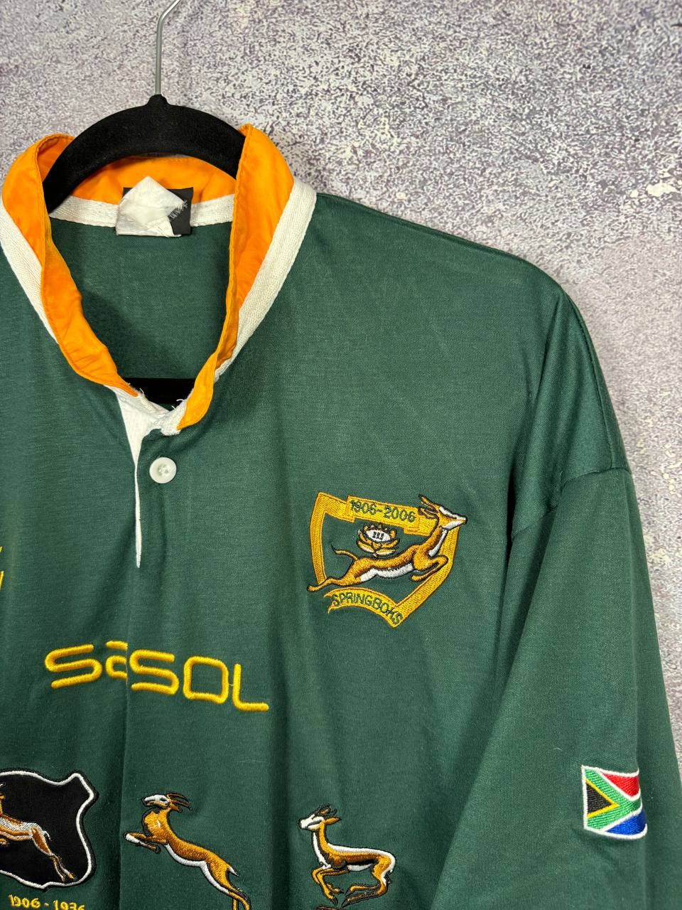 Canterbury of New Zealand South Africa Springbok Limited Edition Centenary Rugby Shirt Size US XL / EU 56 / 4 - 5 Thumbnail