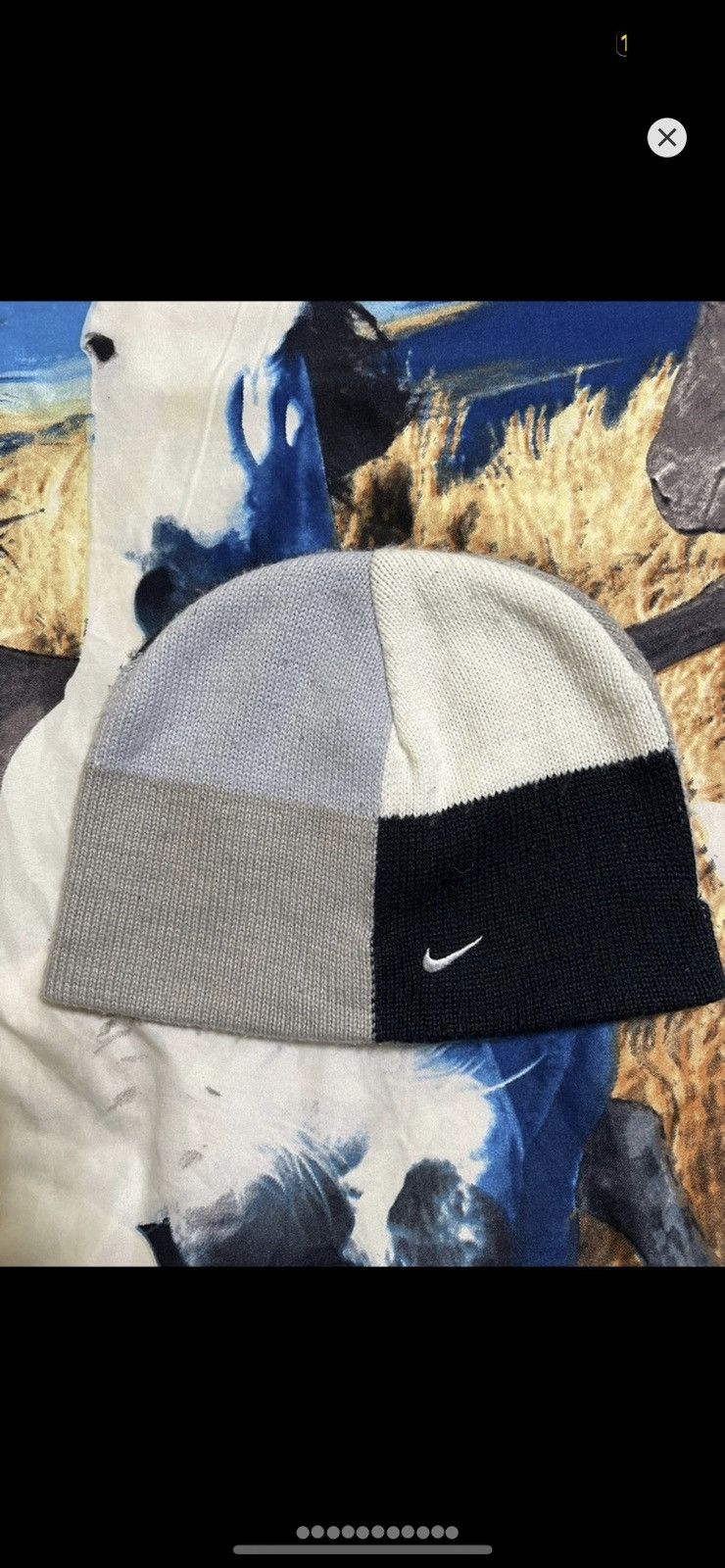 Nike × Vintage ***FINAL DROP***RARE 00s NIKE PATCHWORK TOQUE O/S Size ONE SIZE - 1 Thumbnail