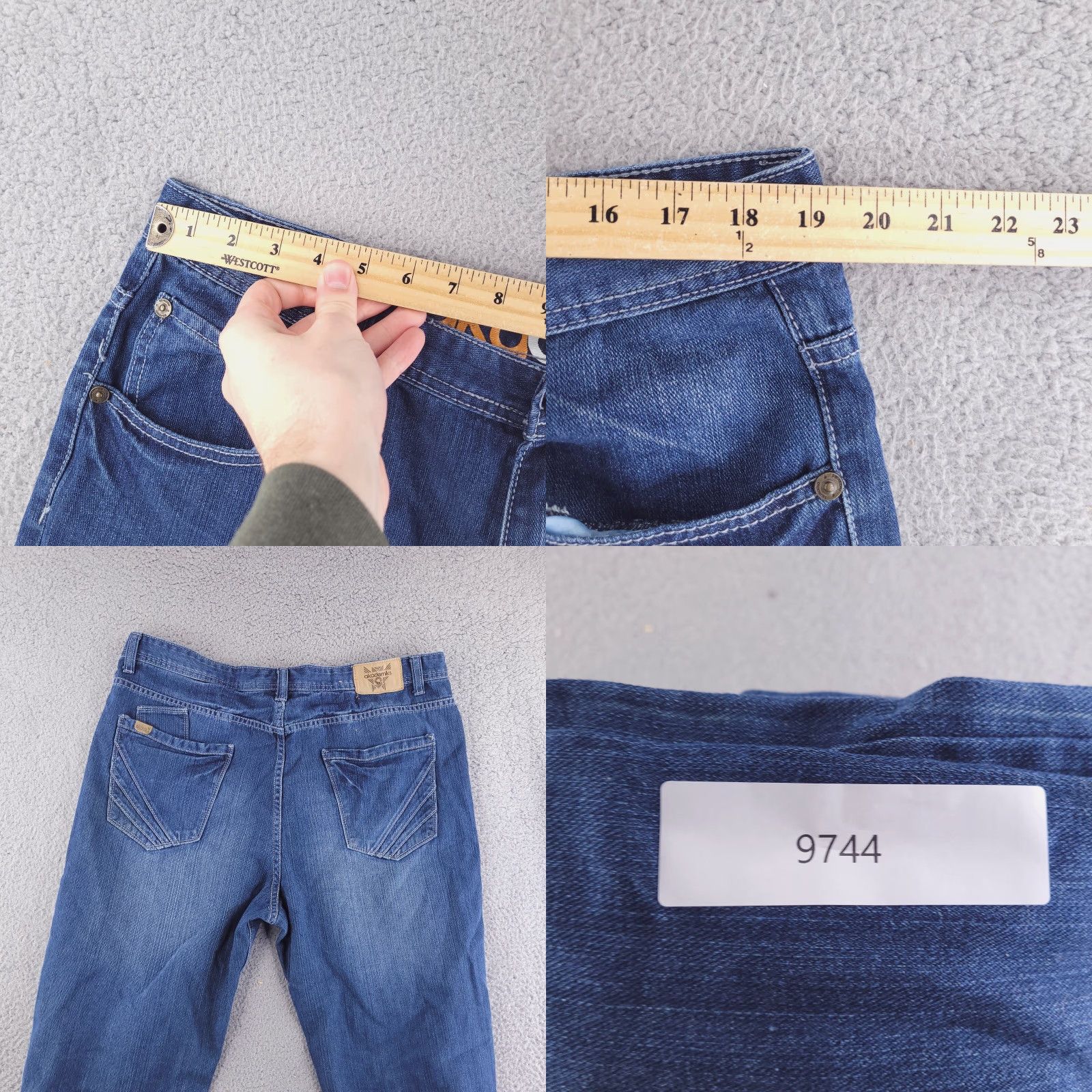 Akademiks Akademiks Jeans Mens 38x33 Blue Distressed Ripped 90s Hip Hop Straight Jeans Mens Size US 38 / EU 54 - 8 Thumbnail