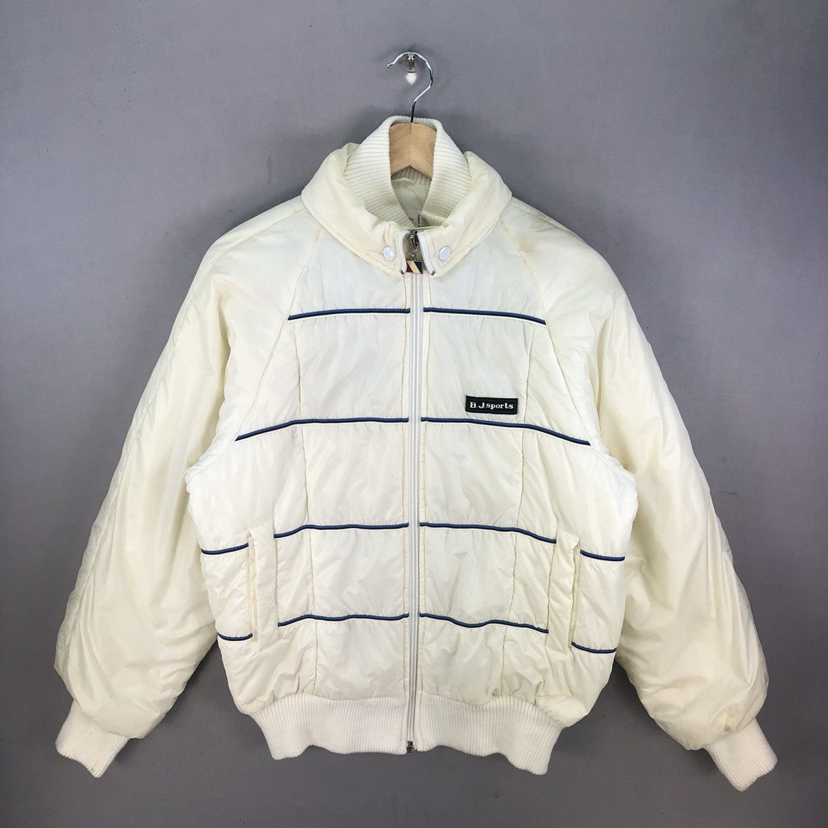 Japanese Brand Vintage 1990s Bob Johnes Sports Padded Puffer Jacket Size US M / EU 48-50 / 2 - 1 Thumbnail