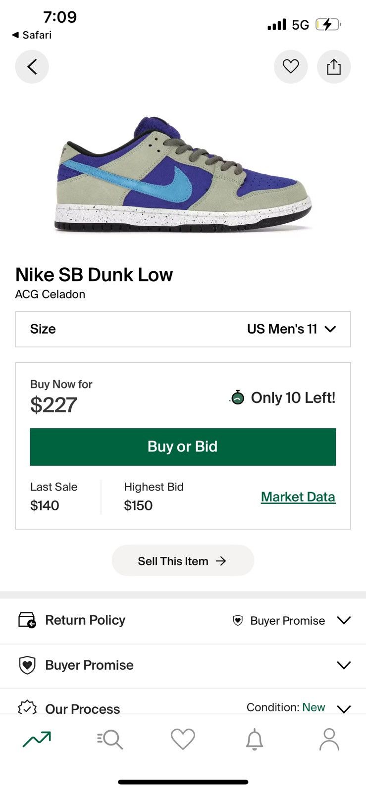 Nike Celadon Coast SB pro’s Size US 11 / EU 44 - 11 Thumbnail