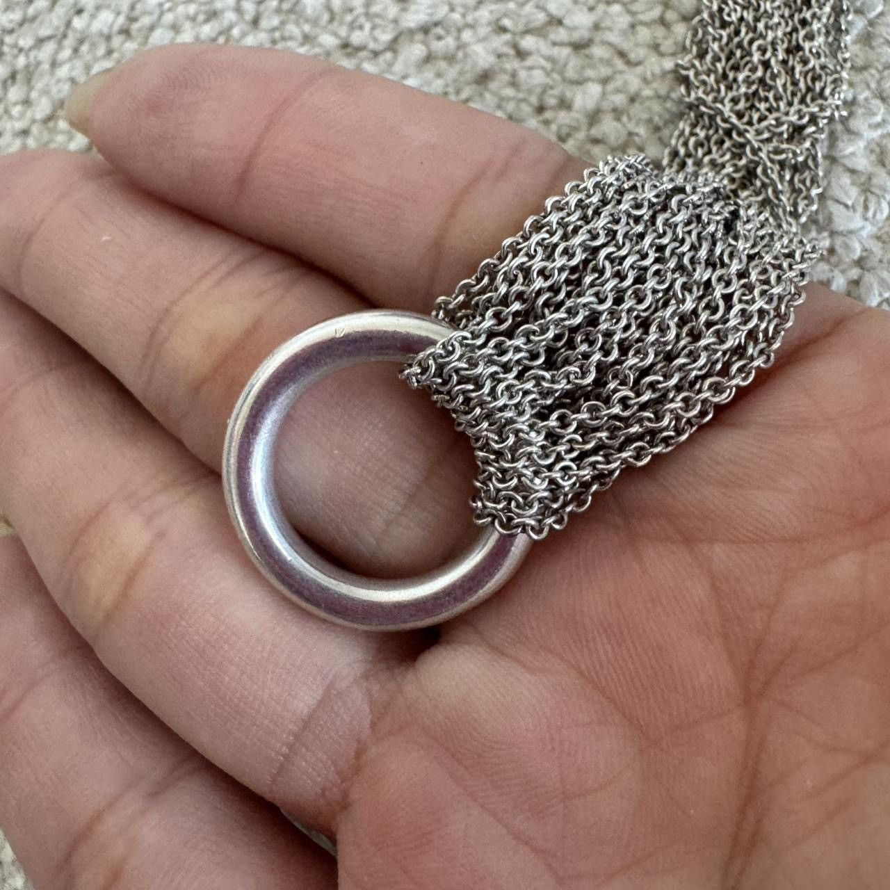 Tiffany & Co. Tiffany & Co Silver Multi Strand Mesh Heart Toggle Bracelet Size ONE SIZE - 8 Thumbnail