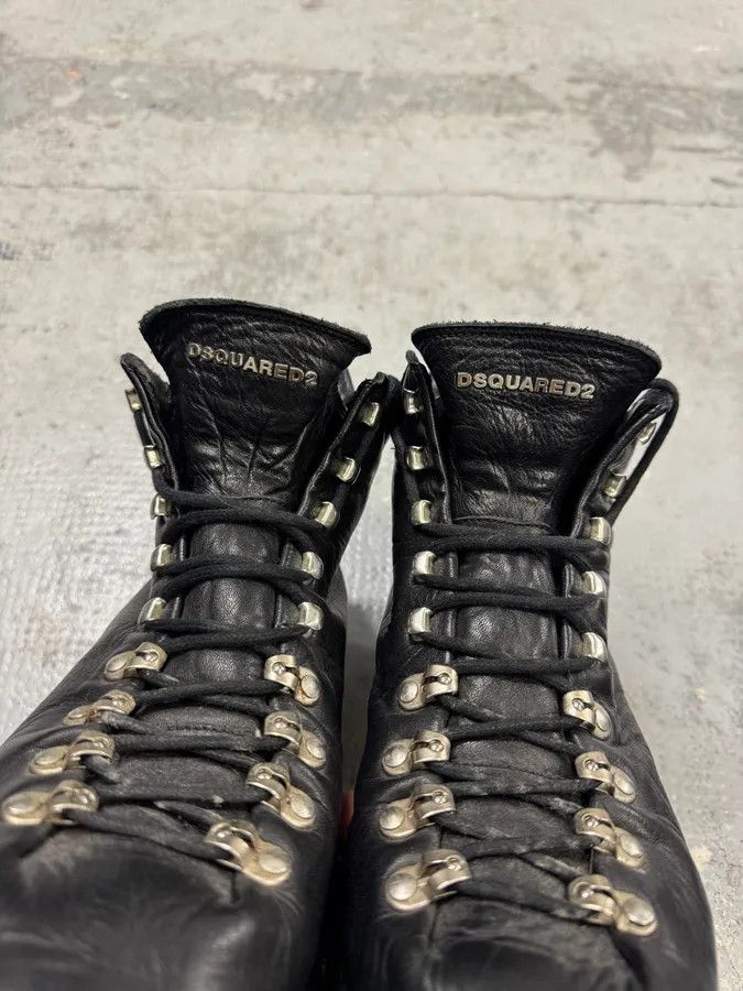 Dsquared2 Dsquared2 Hiking Boots Black Leather Boots Size US 8.5 / EU 41-42 - 7 Thumbnail