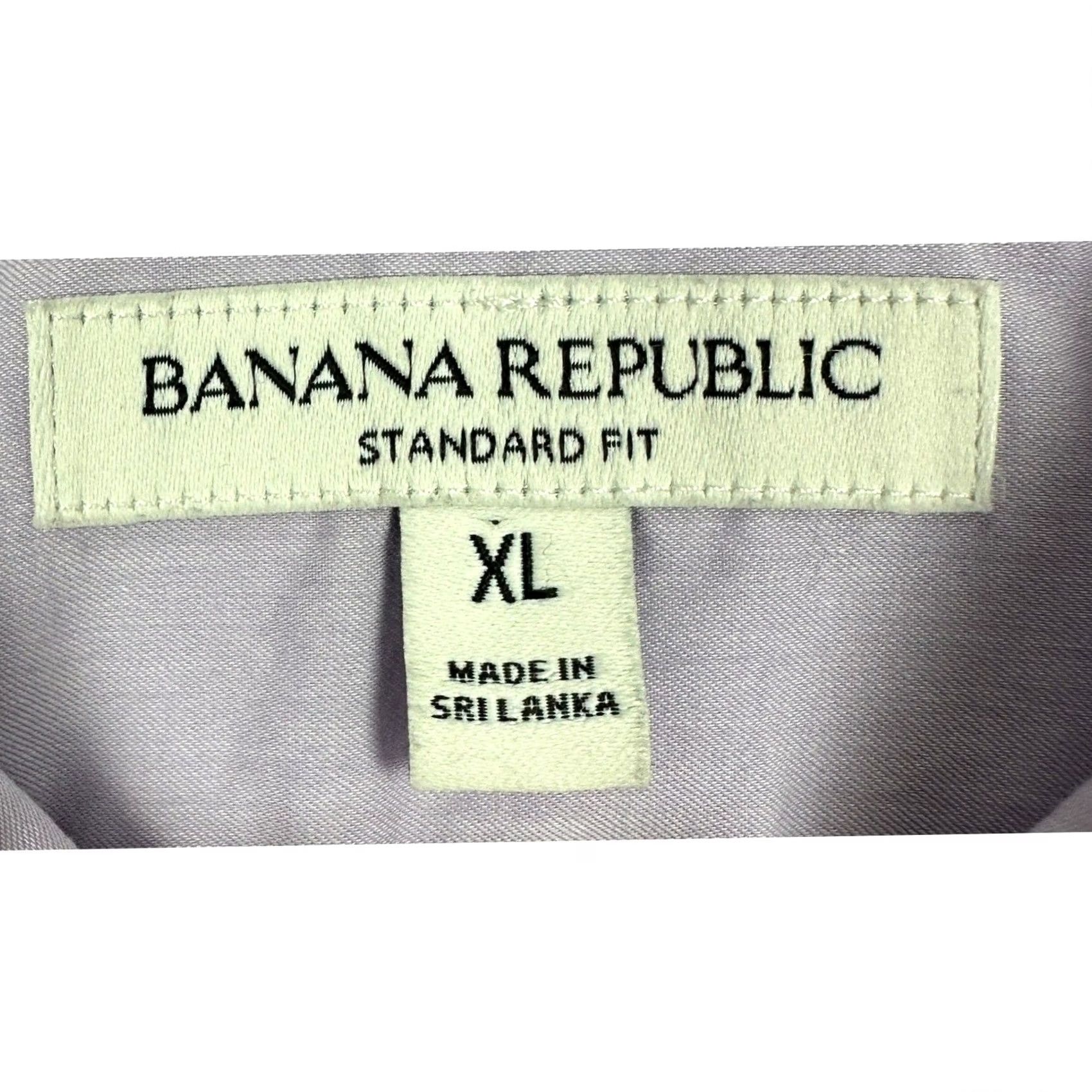 Banana Republic Banana Republic Shirt Mens XL Light Purple Button Up Regular Fit Long Sleeve Size US XL / EU 56 / 4 - 4 Thumbnail