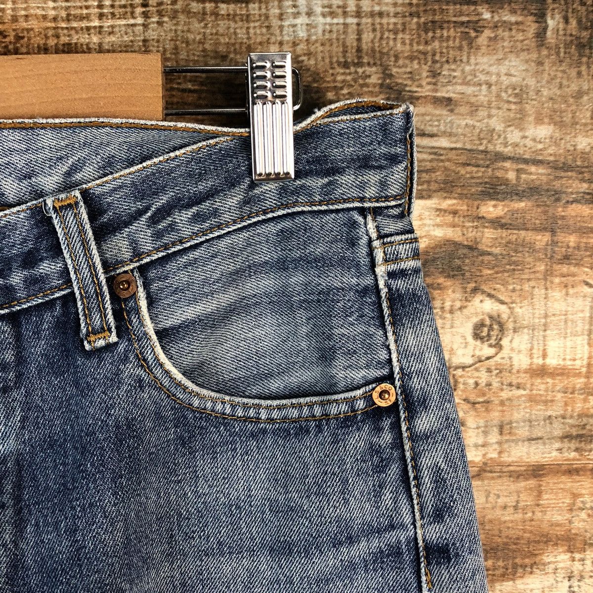 Japanese Brand DL Japan vintage ripped style Blue Denim Pants #C141 Size US 30 / EU 46 - 8 Thumbnail