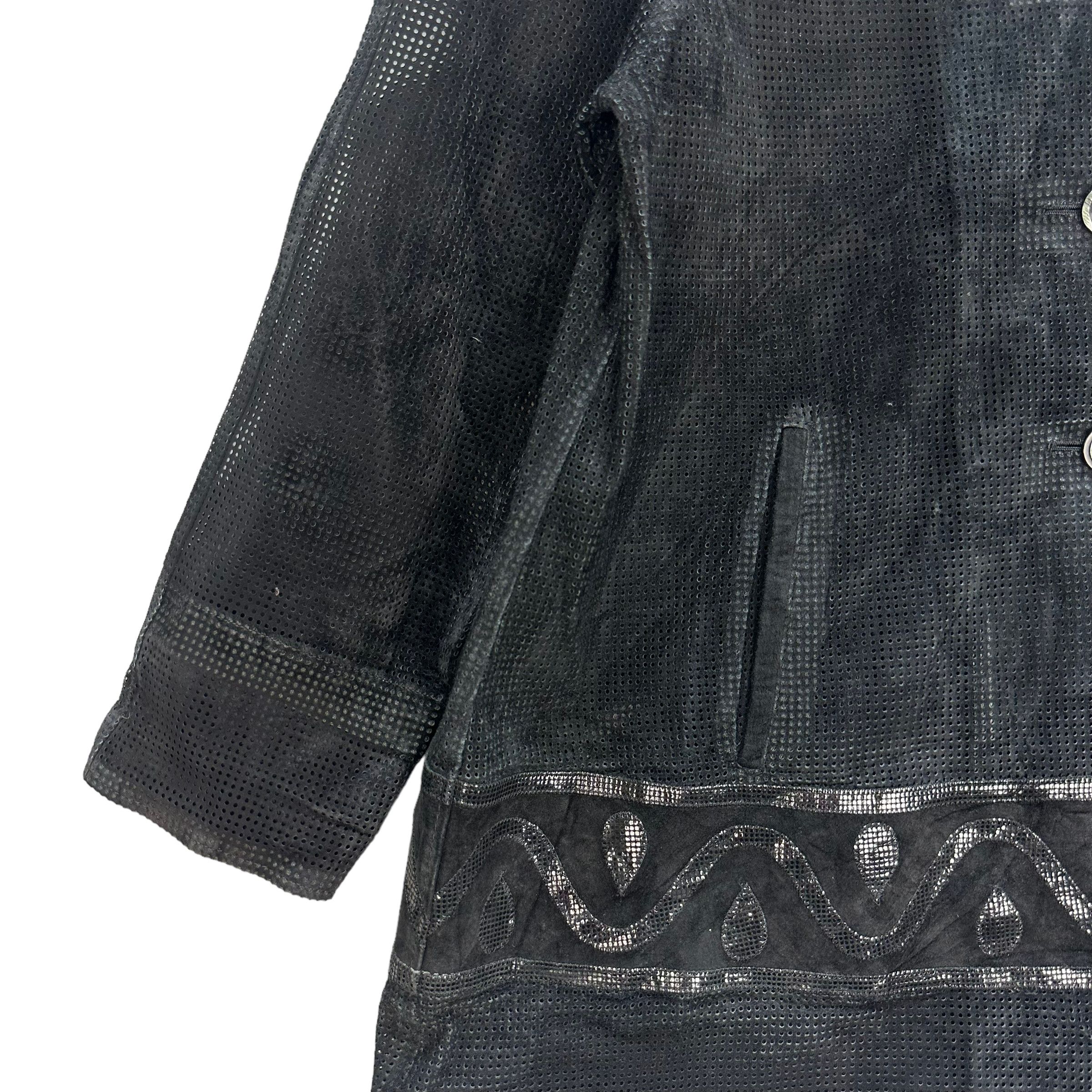 Japanese Brand TALK TO BY TOKYO FUR FULLY MESH LEATHER JACKET #7864-185 Size L / US 10 / IT 46 - 4 Thumbnail