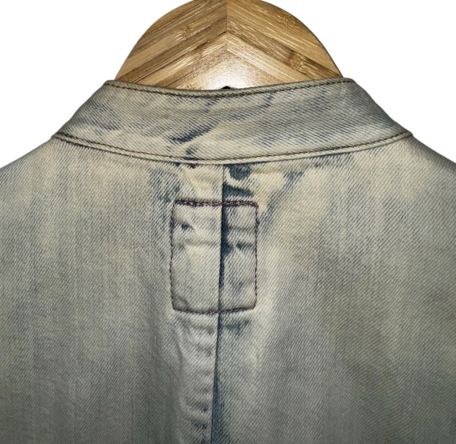 Marithe + Francois Girbaud Marithe Francois Girbaud M+FG Denim Jacket White Wash Sz L Size L / US 10 / IT 46 - 5 Thumbnail