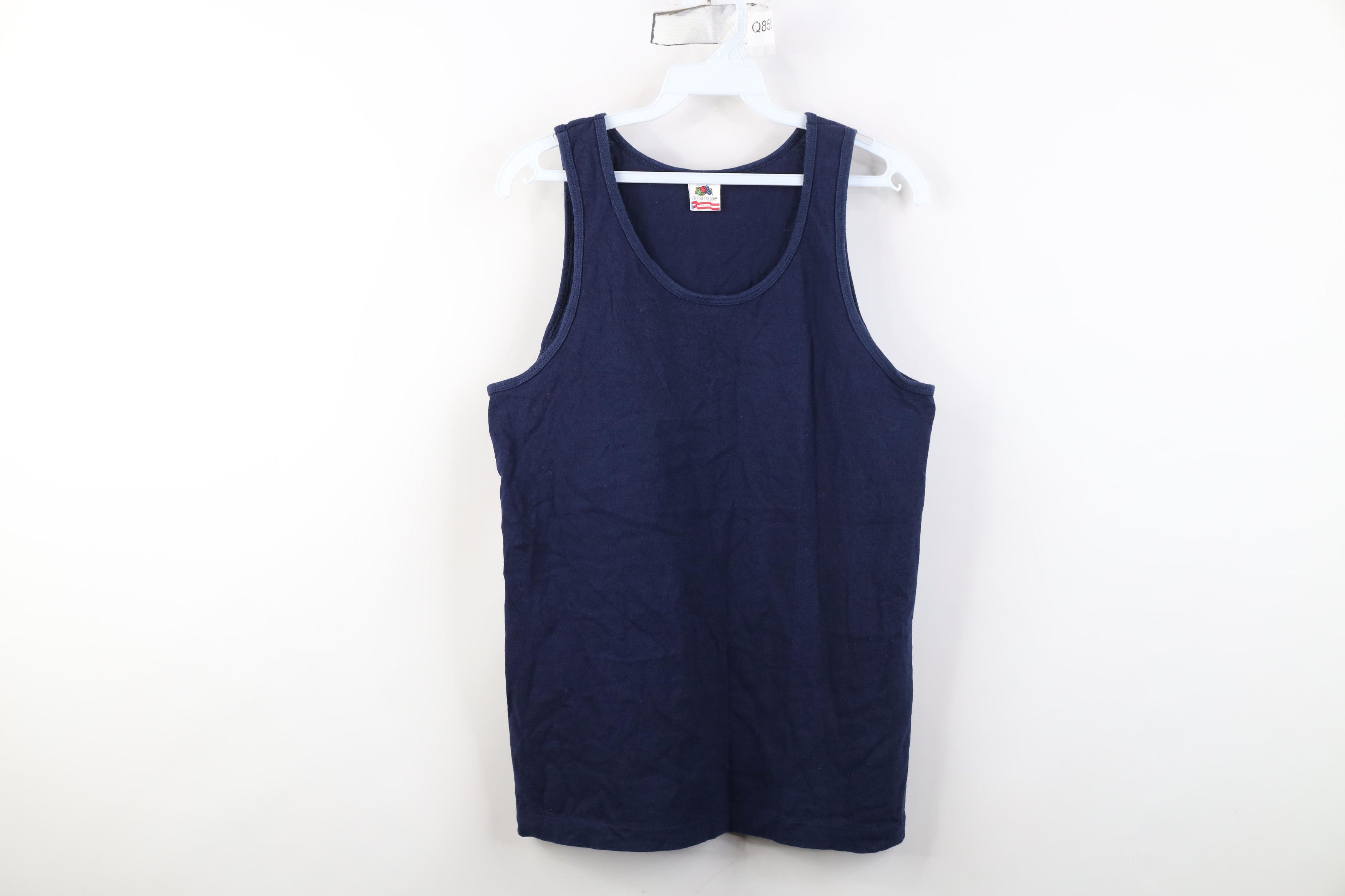 Vintage Vintage 90s Streetwear Cotton Tank Top T-Shirt Blue USA Size US S / EU 44-46 / 1 - 1 Thumbnail