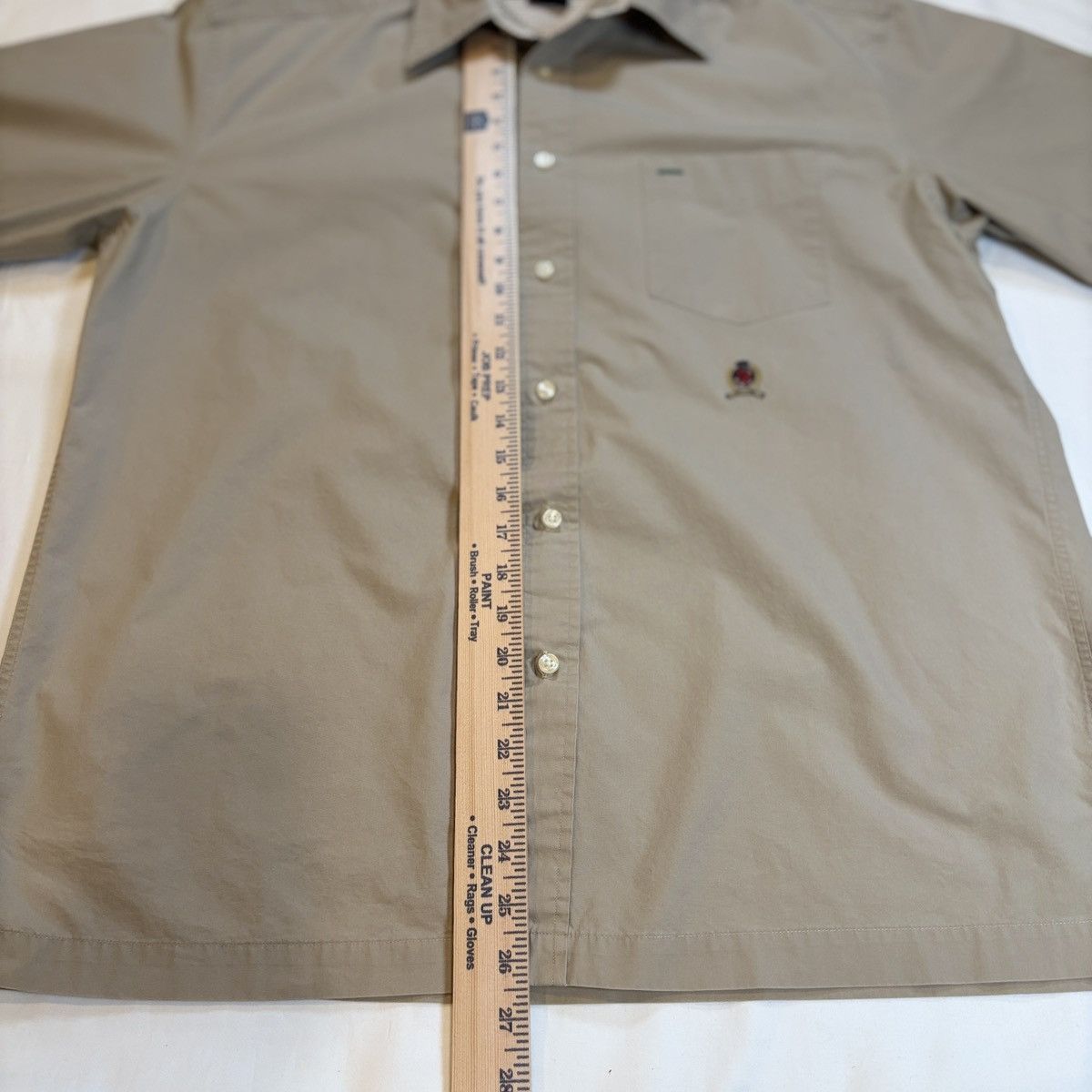 Tommy Hilfiger Vintage 90s Tommy Hilfiger Crest Logo Button Down - Tan Size US XL / EU 56 / 4 - 7 Thumbnail
