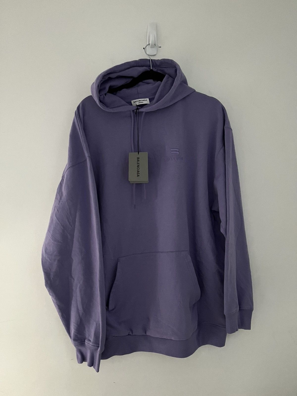 Pre-owned Balenciaga Sporty B Hoodie In Purple