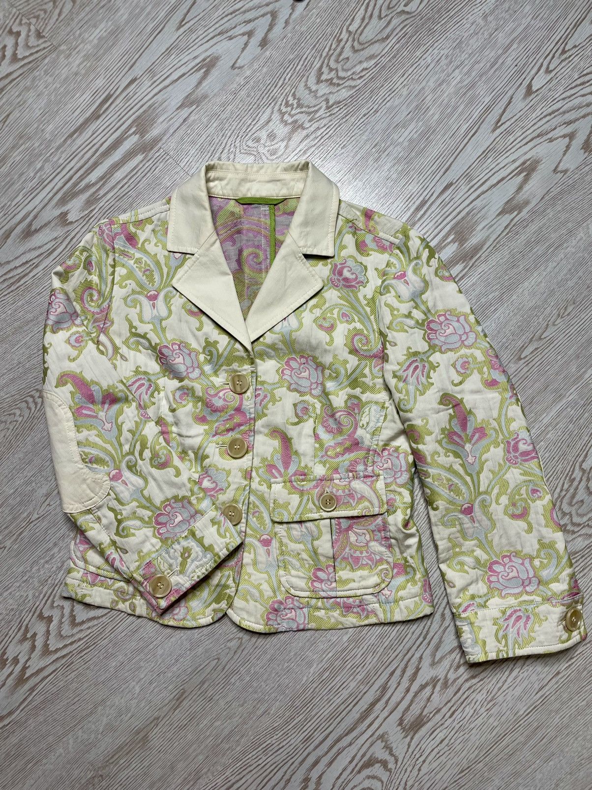 Vintage Etro Milano Floral Pattern Women's blazer size 40