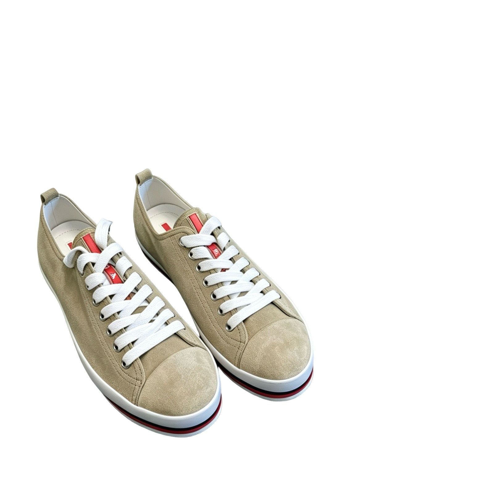 Prada Prada Khaki Suede Stripe Low-Top Sneakers US 8.5 Size US 8.5 / EU 41-42 - 1 Thumbnail