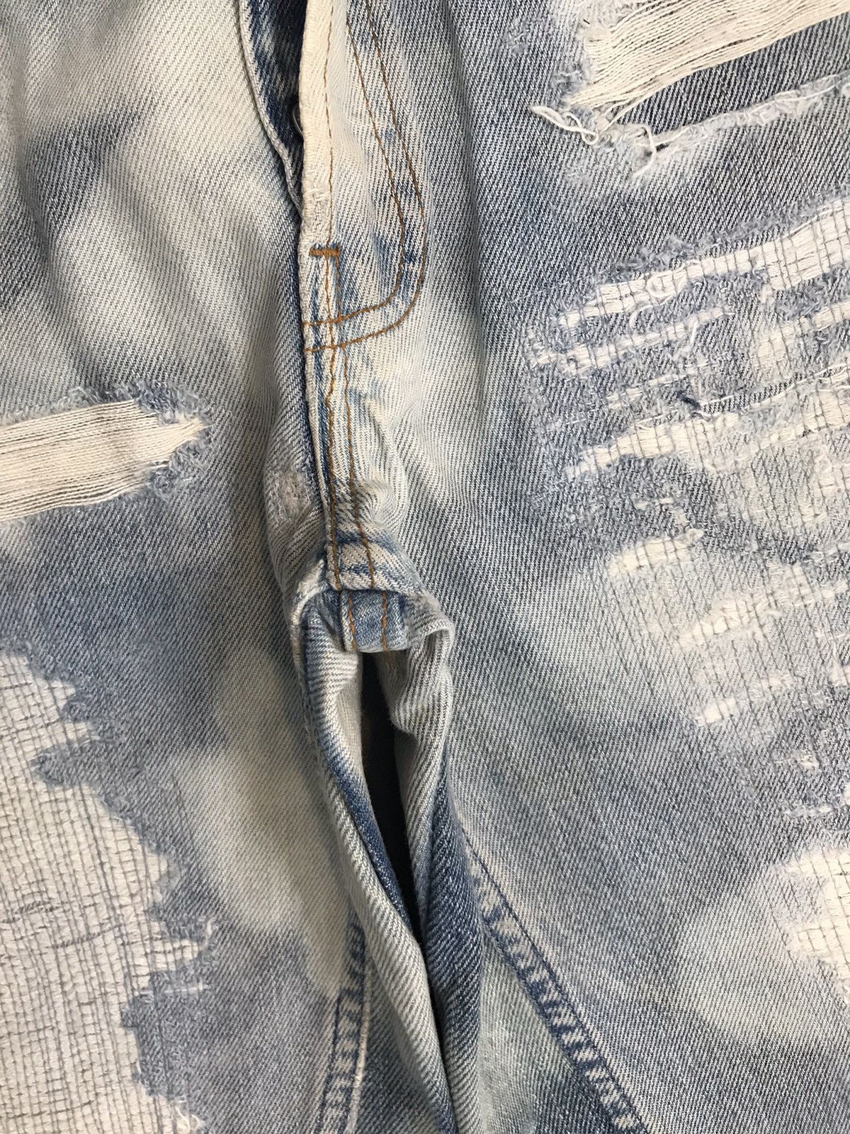 Levi's × Vintage Vintage Levi’s custom Distressed acid wash flared denim Size US 34 / EU 50 - 7 Thumbnail