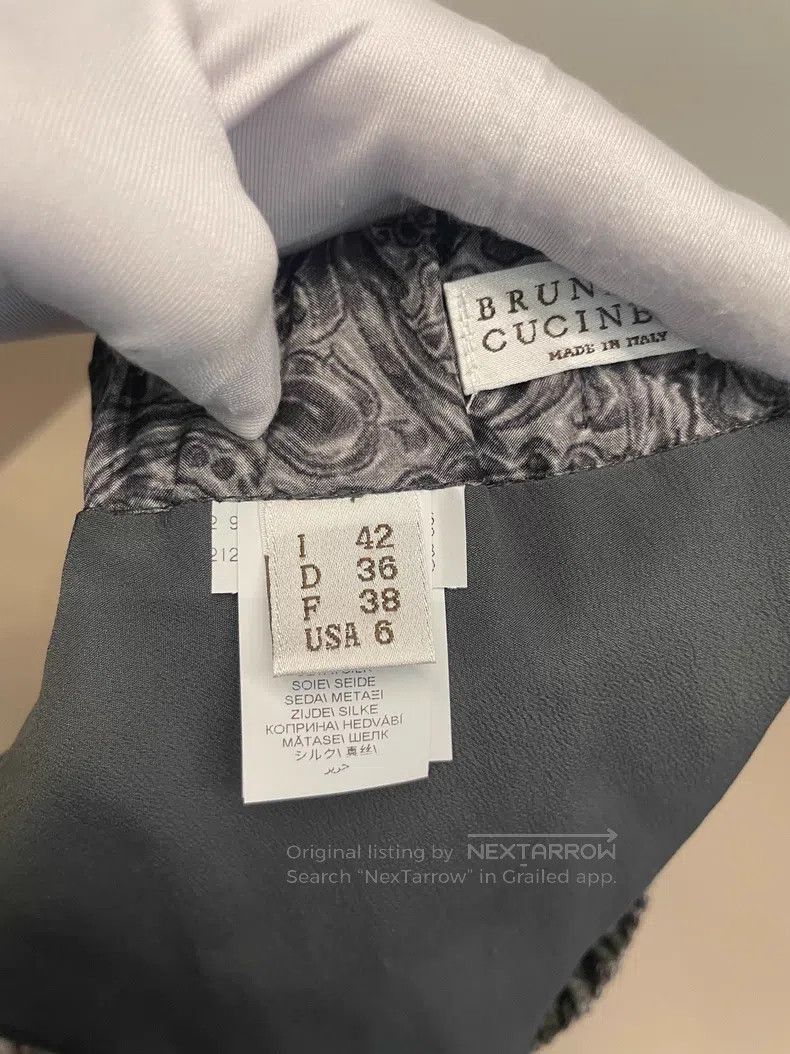 Brunello Cucinelli Brunello Cucinelli Grey Silk Skirt Size 27" / US 4 / IT 40 - 5 Thumbnail