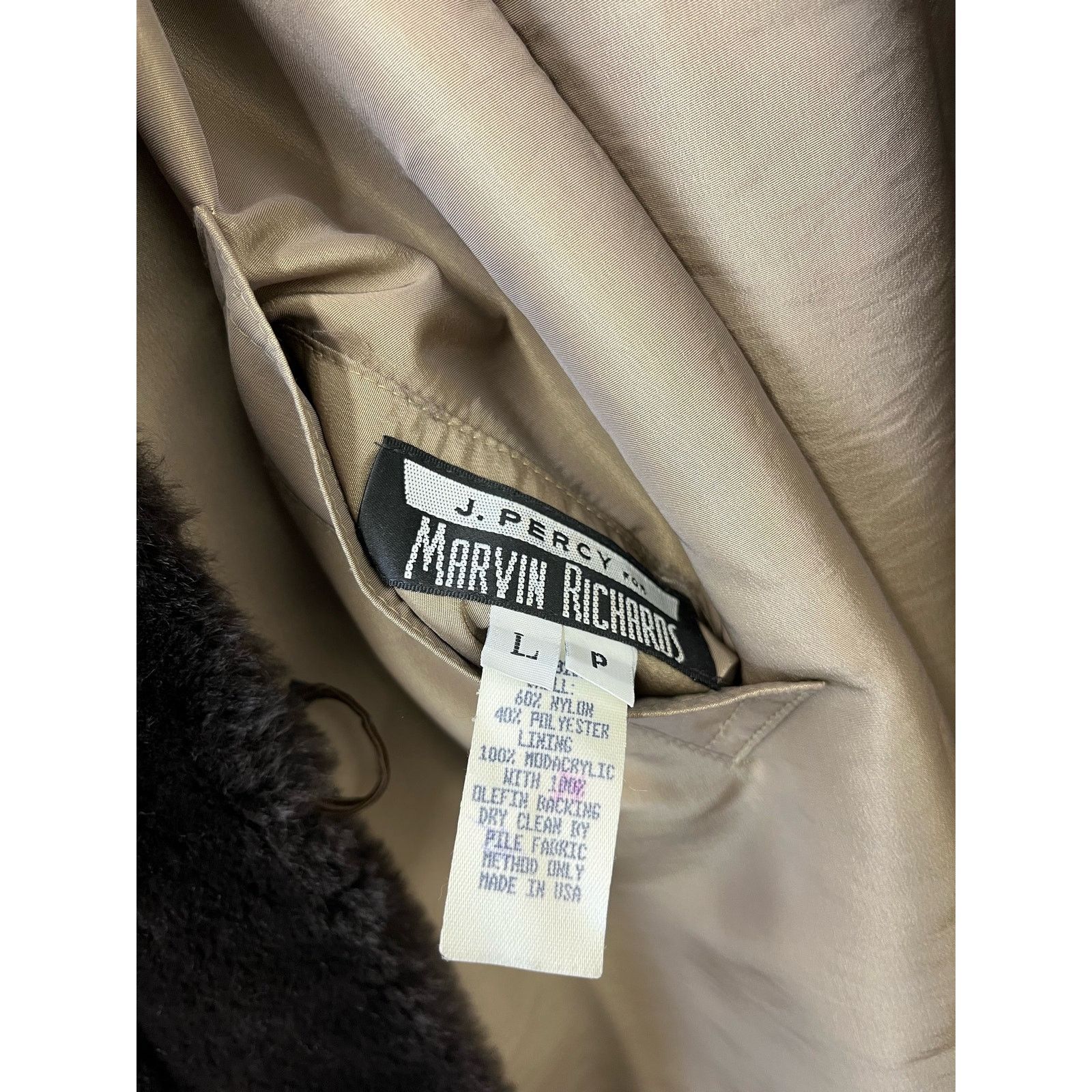 Vintage Faux Fur LINED REVERSIBLE Coat by J. Percy Large Size L / US 10 / IT 46 - 8 Thumbnail