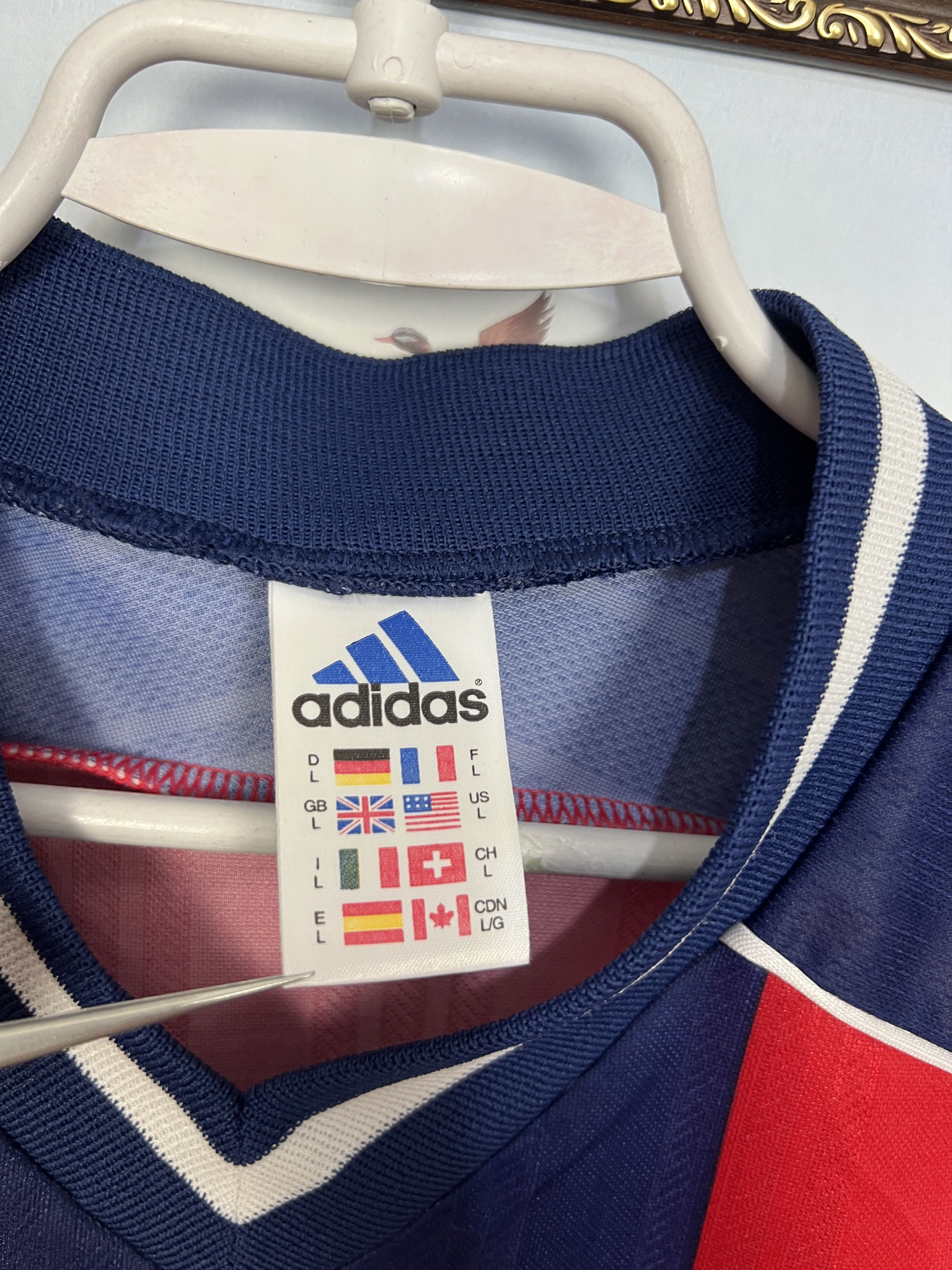 Adidas Vintage 90's Football Template Shirt Soccer Jersey Trikot Size US L / EU 52-54 / 3 - 6 Thumbnail