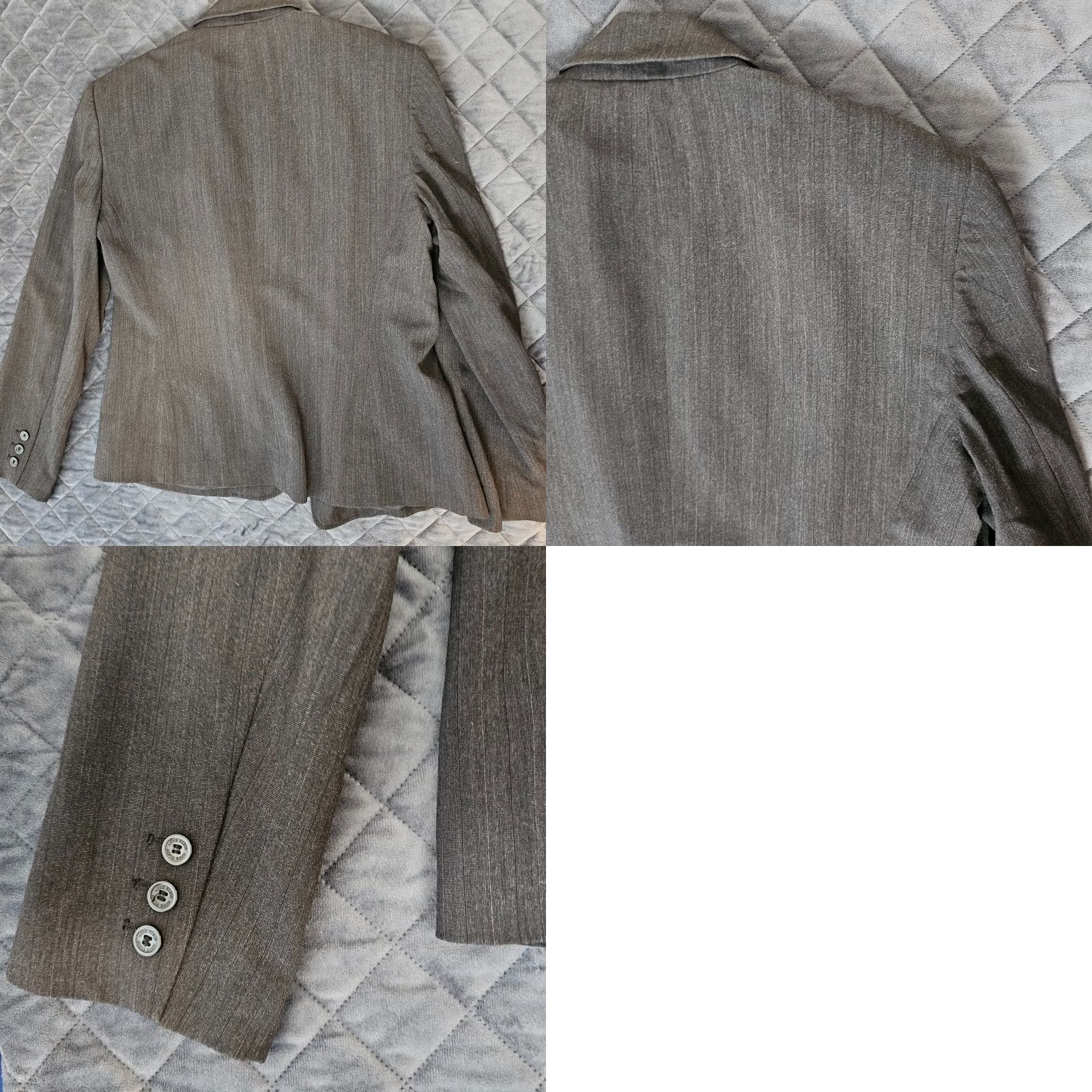 Anne Klein Anne Klein Suit Blazer Charcoal One-Button Lined Jacket Size 14 Womens Regular Sleeve Long Solid Pattern Size XL / US 12-14 / IT 48-50 - 9 Thumbnail