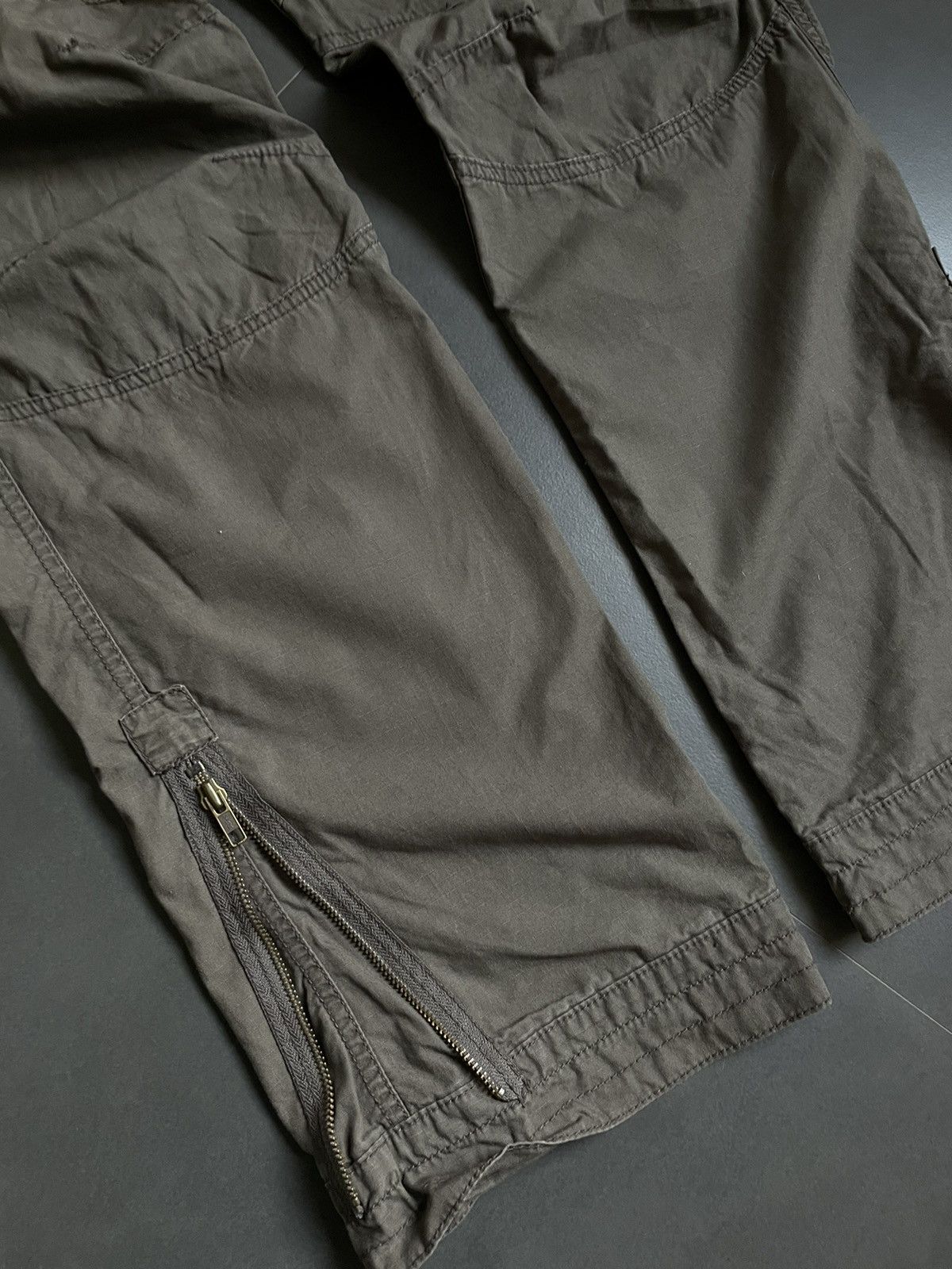 Vintage Vintage Japanese Flared Cargo Zip Pants Bandage Faded Double Size US 32 / EU 48 - 4 Thumbnail