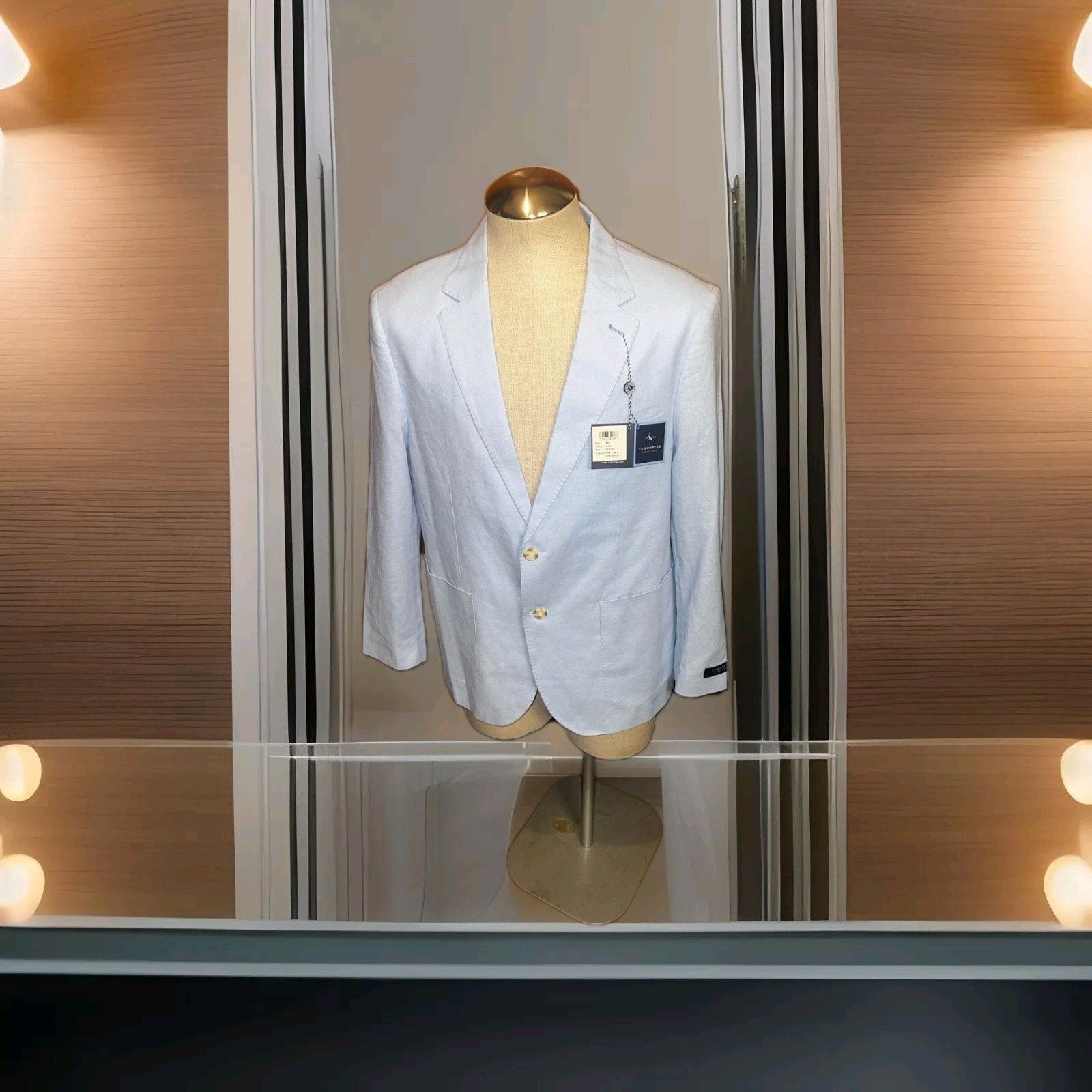 Tailorbyrd Tailorbyrd Collection Light Blue Blazer Jacket Size 44R Size 44R - 1 Thumbnail