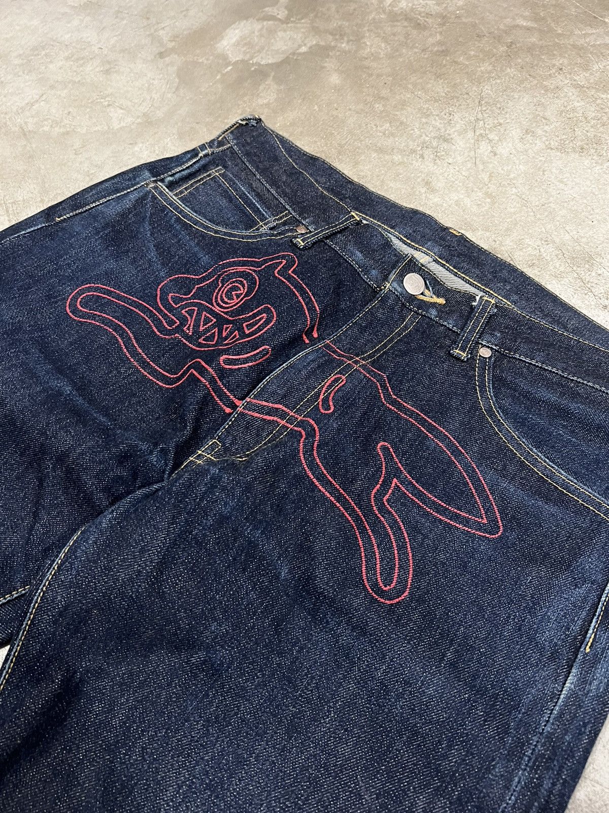 Billionaire Boys Club OG BBC Running Dog/Astronauts Selvedge Raw Denim Jeans Size US 34 / EU 50 - 2 Thumbnail