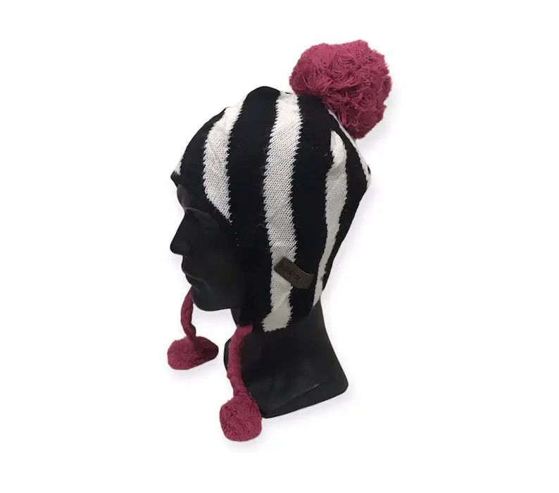 image of North Peak Stripe Jail Earflap Beanie Hat, Men's