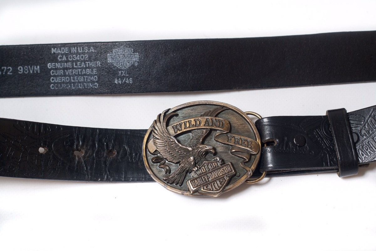Harley Davidson Harley Davidson 1992 Harmony Design Eagle USA Belt Size ONE SIZE - 2 Thumbnail
