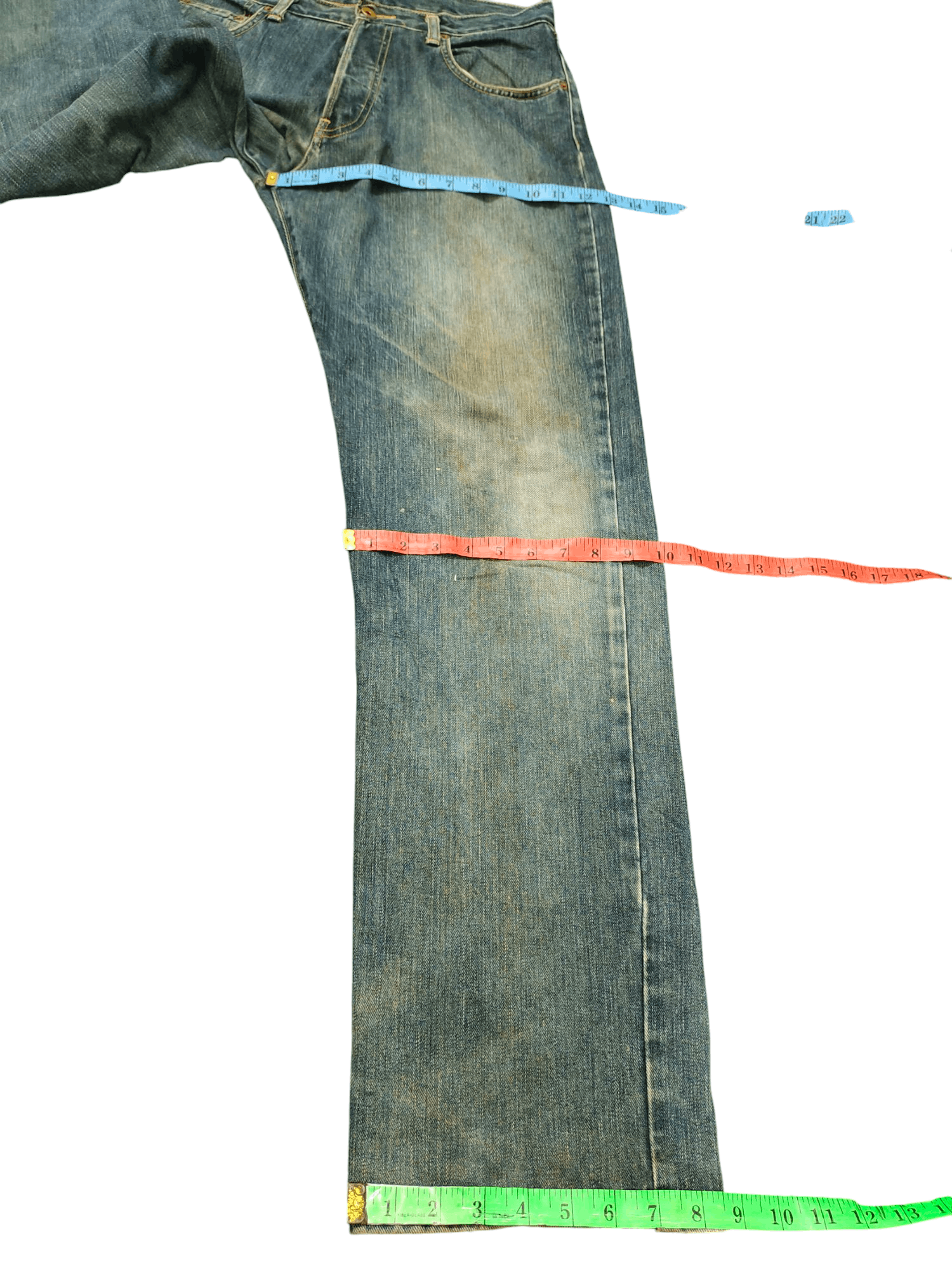 Edwin Vintage 90s Edwin Distress Faded Clawmark Rusty Denim Jeans Size US 32 / EU 48 - 17 Thumbnail