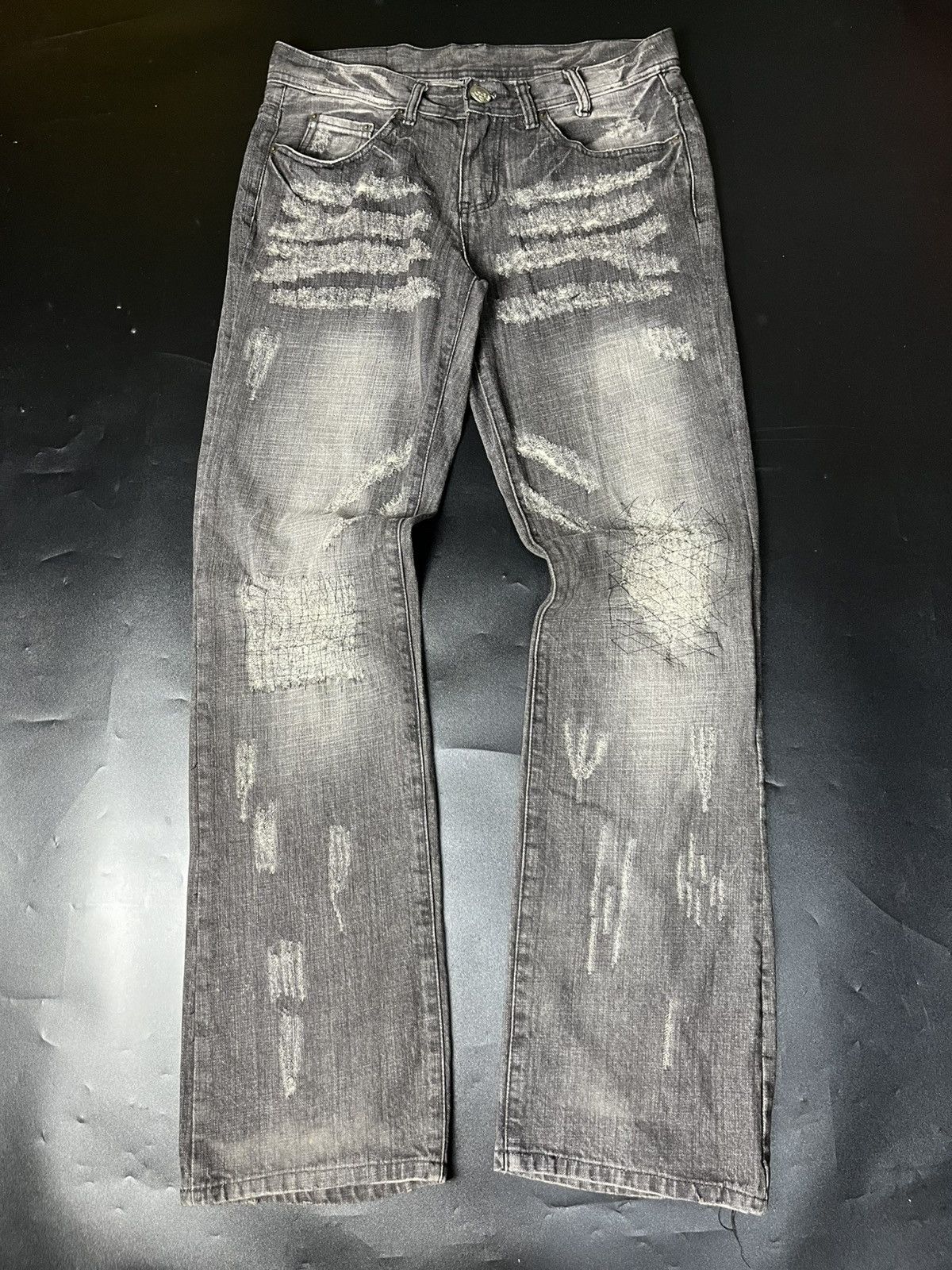 If Six Was Nine × Japanese Brand × Le Grande Bleu (L.G.B.) Japanese Flared Soldberry Distressed punk Jeans Size US 32 / EU 48 - 1 Thumbnail