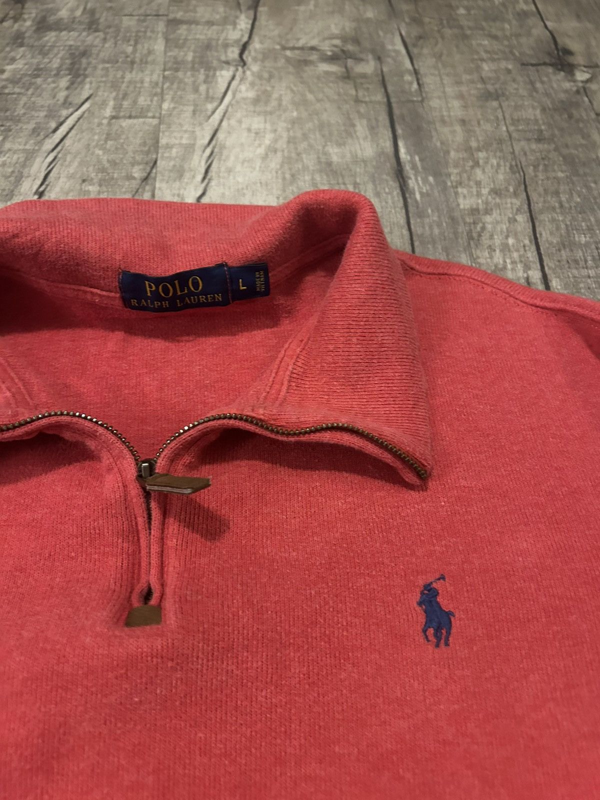 Polo Ralph Lauren Red Polo Ralph Lauren Quarter Zip Sweatshirt Large Size US L / EU 52-54 / 3 - 2 Thumbnail