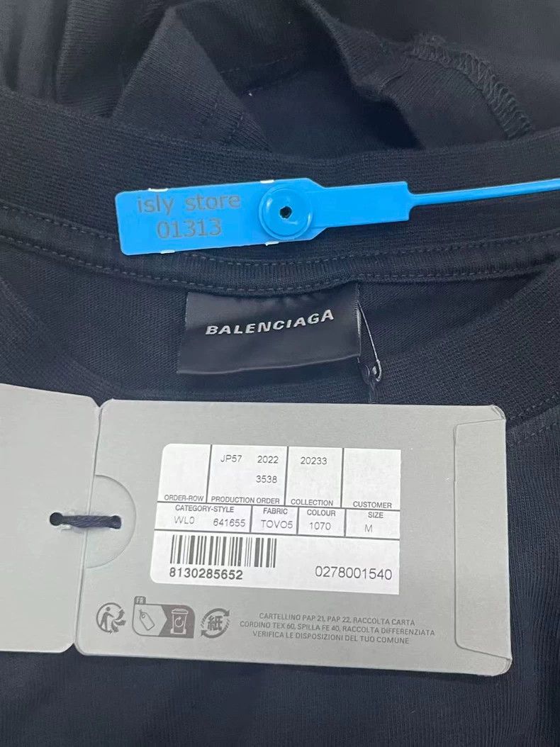 Balenciaga Balenciaga Logo Printed Ribbed Short Sleeve Dolman Sleeve Size M / US 6-8 / IT 42-44 - 5 Thumbnail
