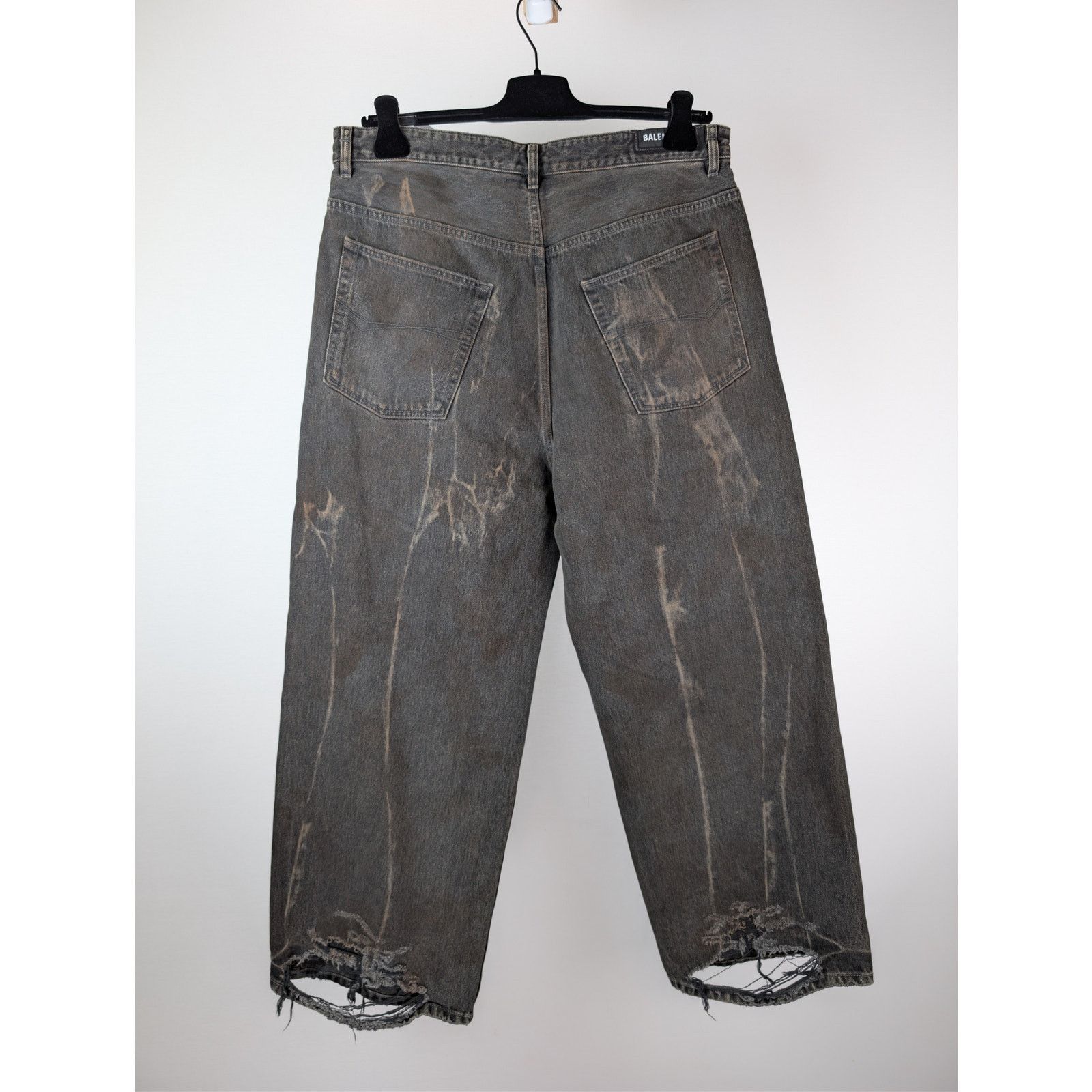 Balenciaga o1rshd1 34-36 Organic Japanese Oversized Denim Baggy Pants Size US 26 / EU 42 - 17 Thumbnail