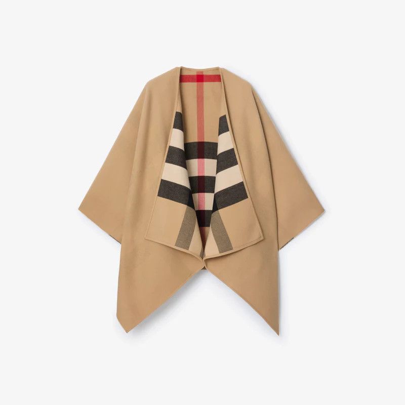 Burberry o1w1db10126 Reversible Check Cape in Multicolor Size L / US 10 / IT 46 - 1 Thumbnail