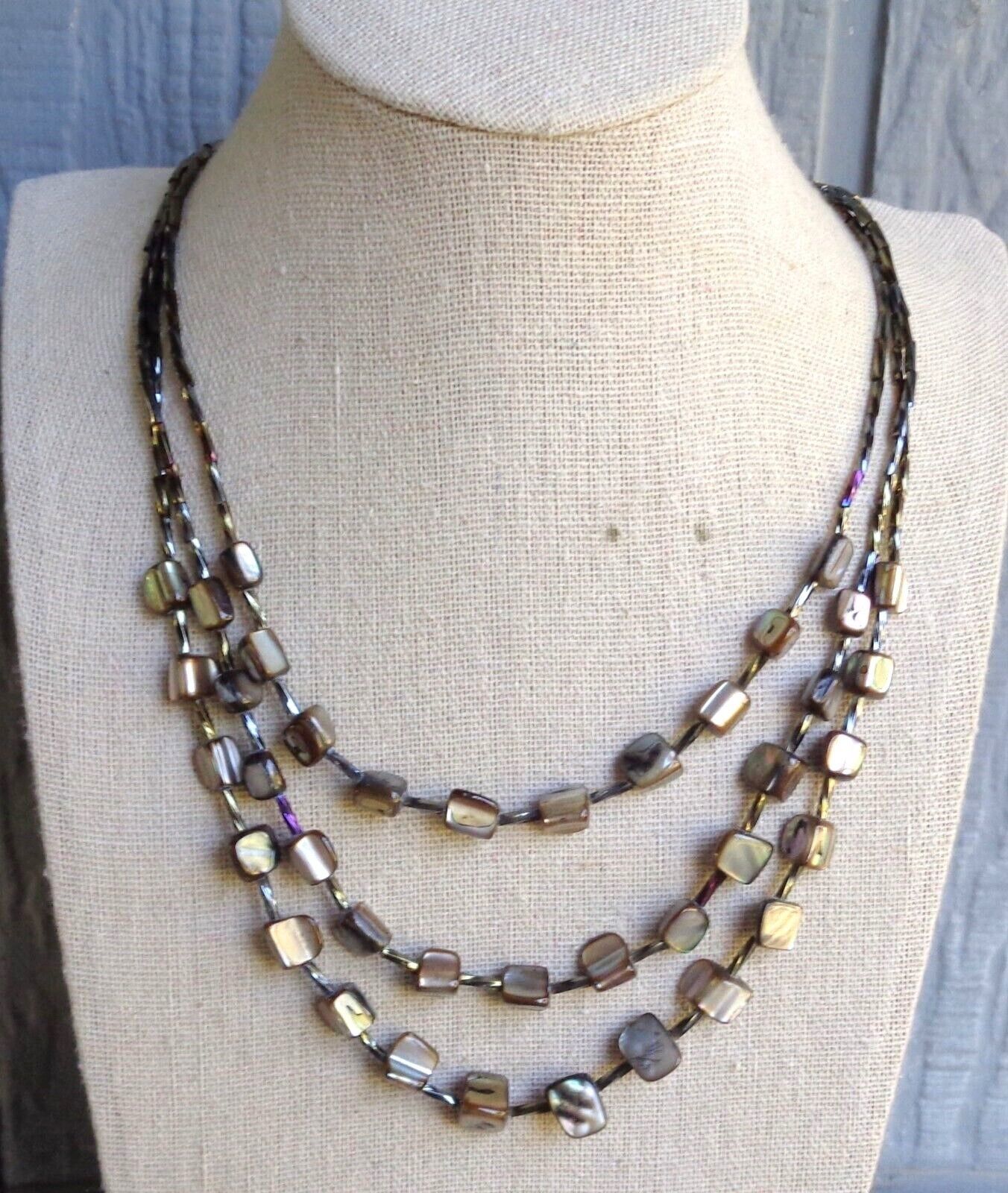 Other MOP Mother Of Pearl Shell Nugget Bead Layered Necklace Size ONE SIZE - 1 Thumbnail