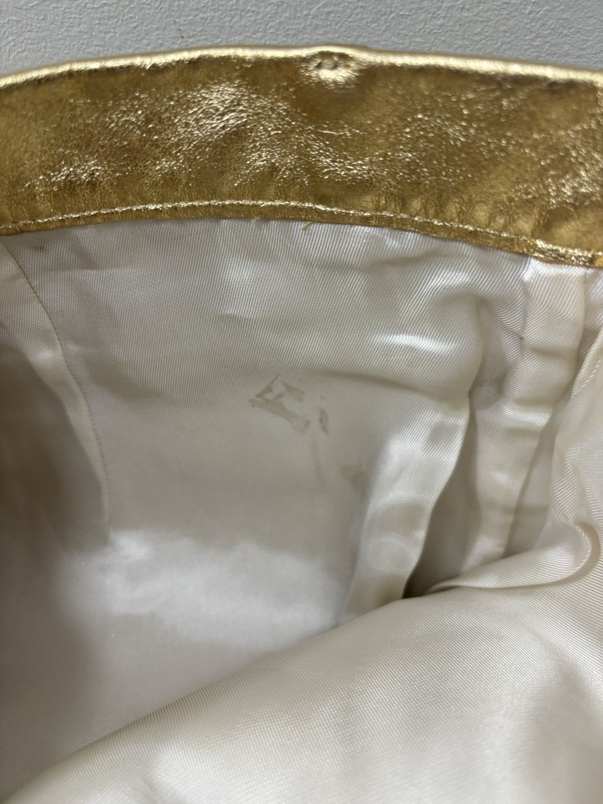 Sandro Sandro Paris NWT Women’s Metallic Gold Lamb Leather Pants Size 30" / US 8 / IT 44 - 19 Thumbnail
