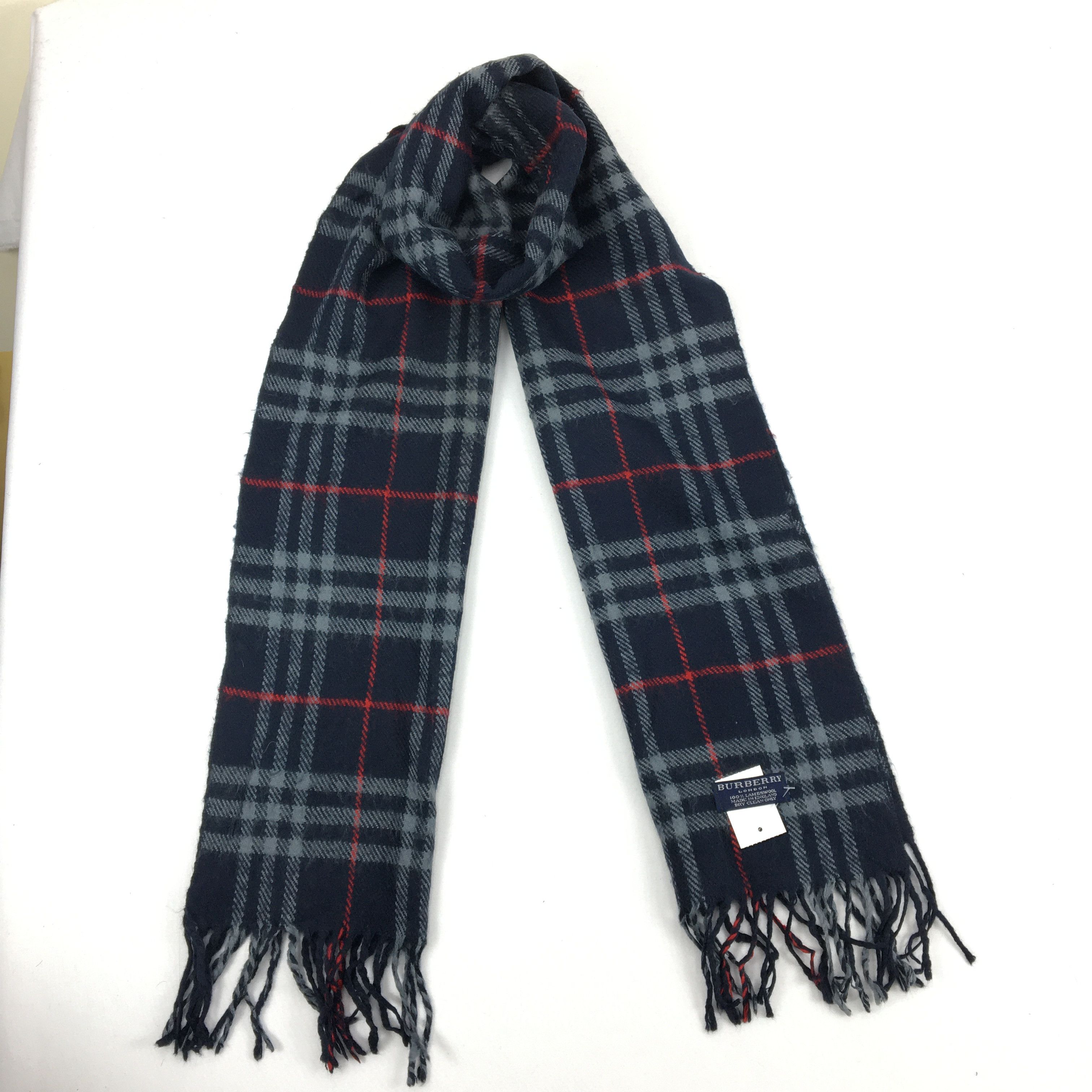 Burberry × Vintage Vintage Burberry Wool Scarf Muffler Burberrys Scarves Size ONE SIZE - 1 Thumbnail