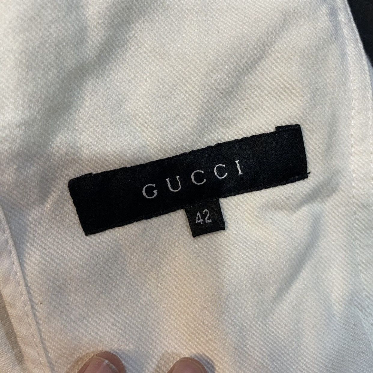 Gucci Archival Gucci White Cotton Denim Cropped Jacket IT 42 (M) Size M / US 6-8 / IT 42-44 - 12 Thumbnail