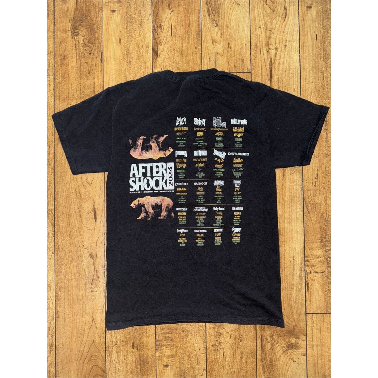 Band Tees × Vintage Aftershock 2024 Band T-Shirt Black Small 16x24.5 Size US S / EU 44-46 / 1 - 4 Thumbnail