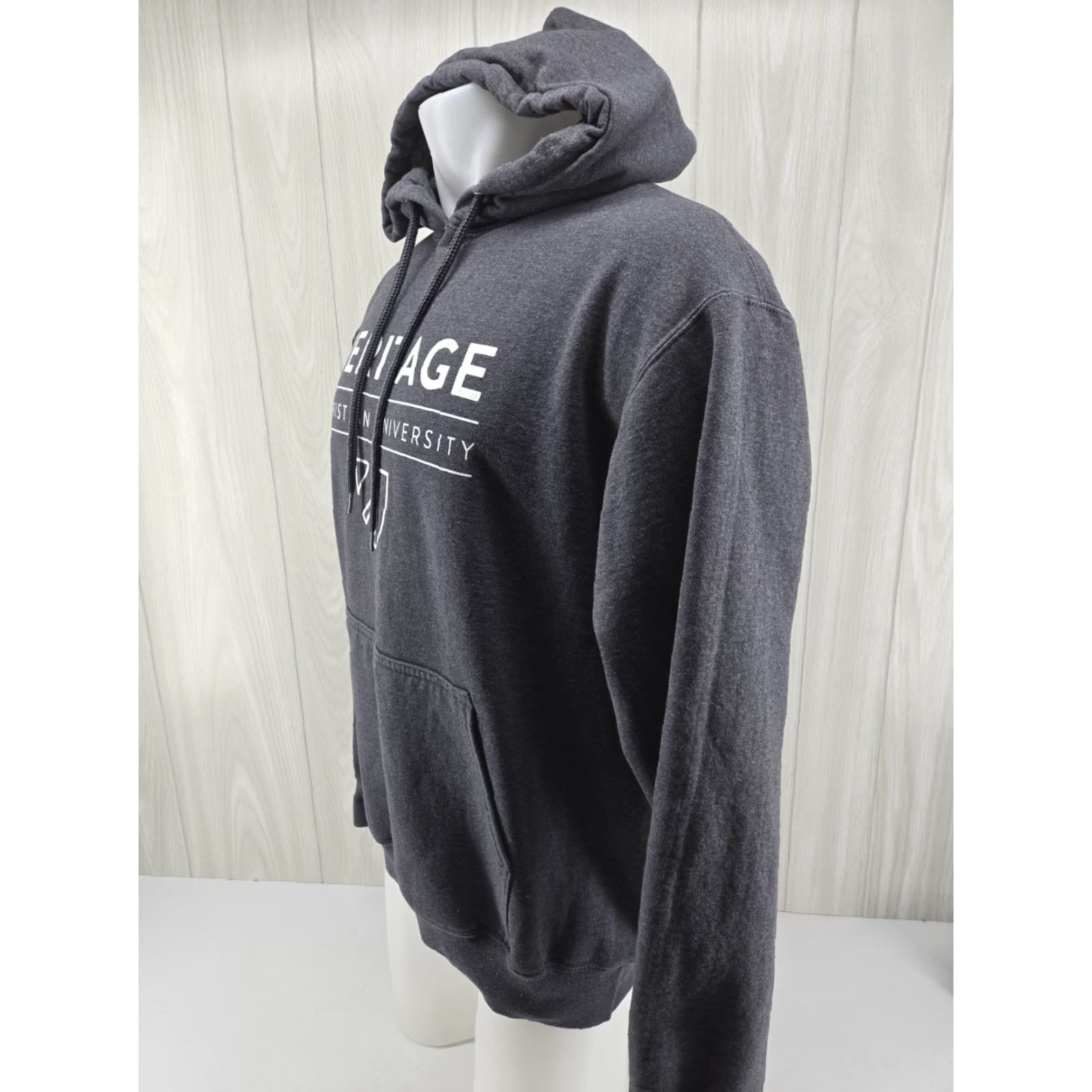 Port & Company Heritage Christain University Gray Hoodie Mens Size Large Size US L / EU 52-54 / 3 - 3 Thumbnail