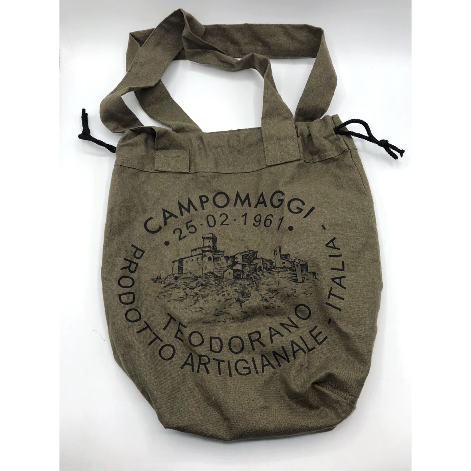 Campomaggi Campomaggi Bag Army Green Unisex 25 02 1961 Roomy Bag Denim Made in Italy Campomaggi 25 Unisex Adults Green 1961 Bag Roomy Army Green Size ONE SIZE - 2 Thumbnail