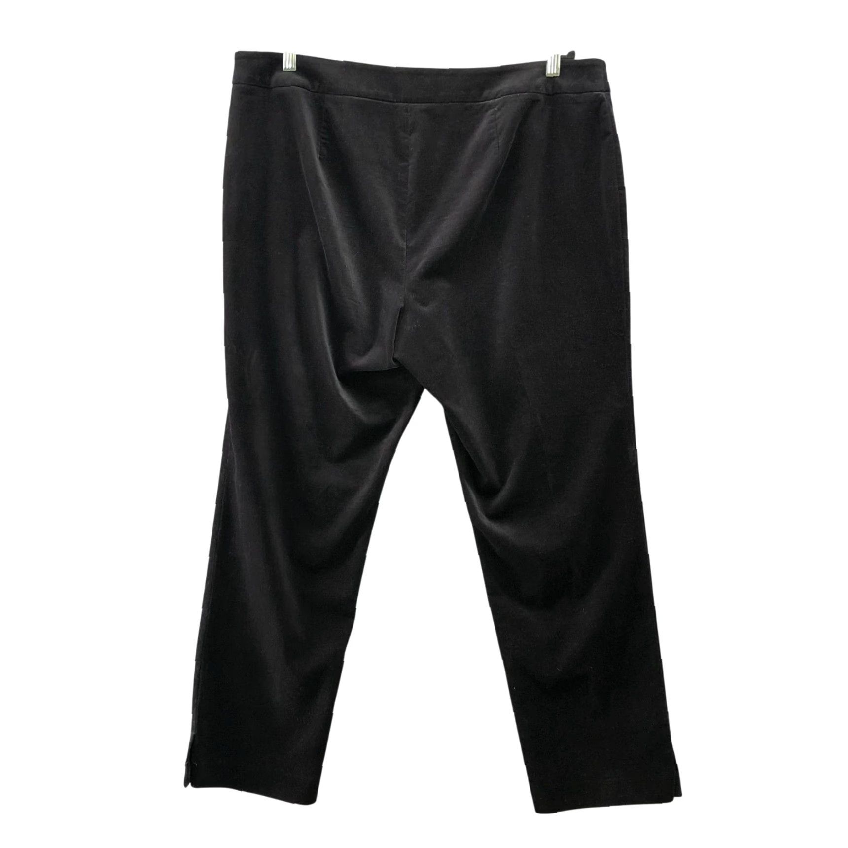 Talbots Talbots Pants Womens 16W Black Velvet Flat Front Side Zip Chatham Dress Workwear Mens? (Note: final answer provided as per constraints) Size 38" / US 16 / IT 52 - 2 Thumbnail