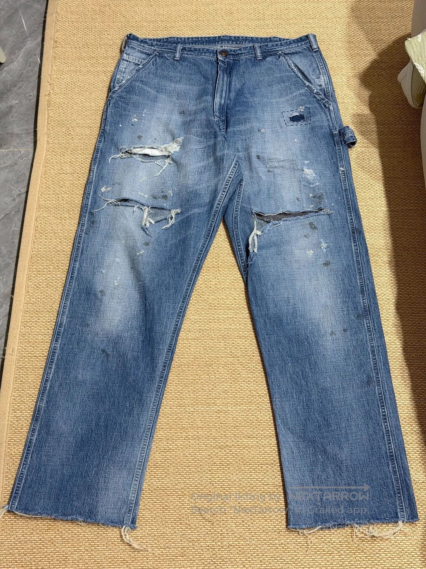 Saint Michael Saint Michael Distressed Denim Pants with Fringes. Size US 36 / EU 52 - 1 Thumbnail