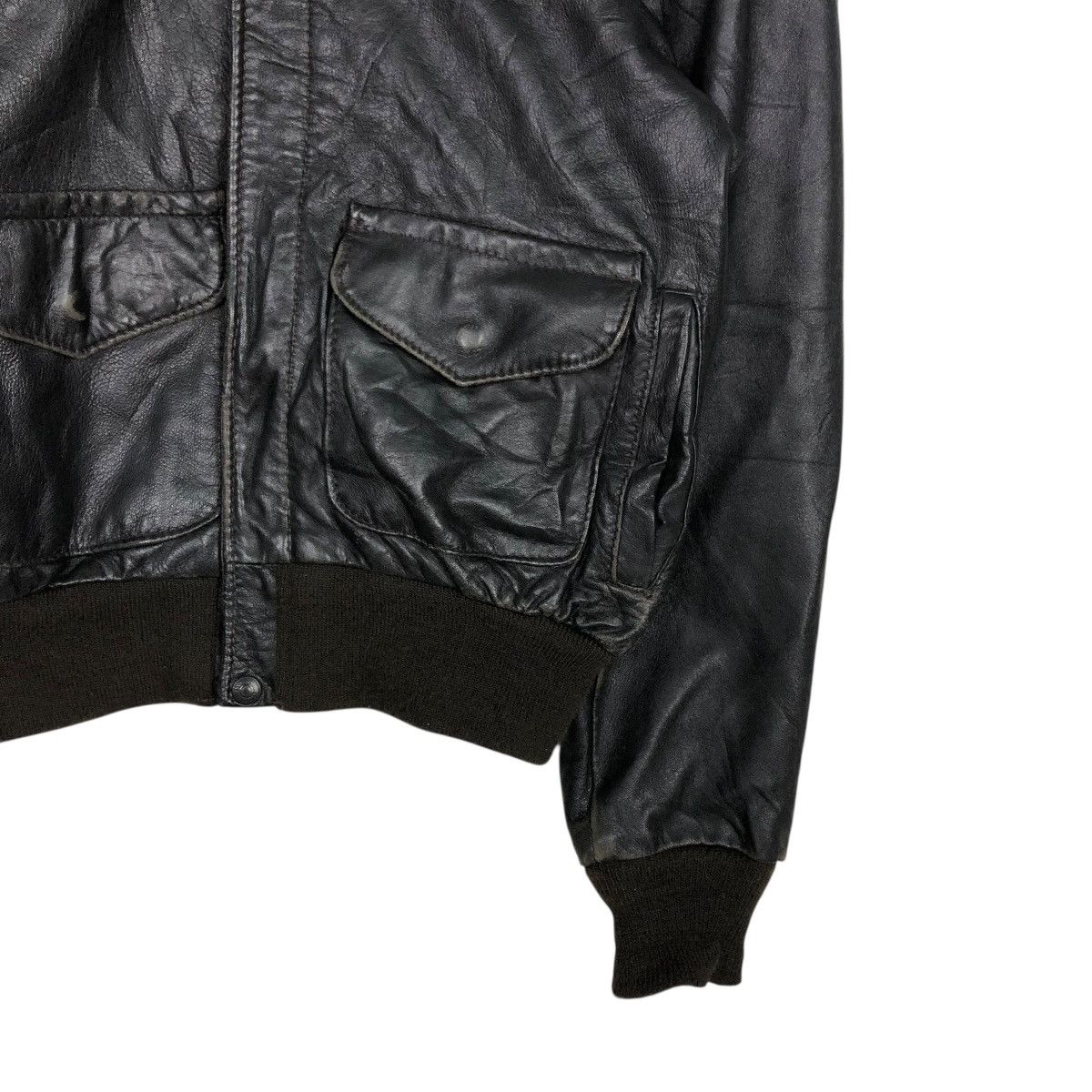Schott 🔥VINTAGE BIKER LEATHER JACKET SCHOTT MADE IN USA BLANKET Size US M / EU 48-50 / 2 - 7 Thumbnail