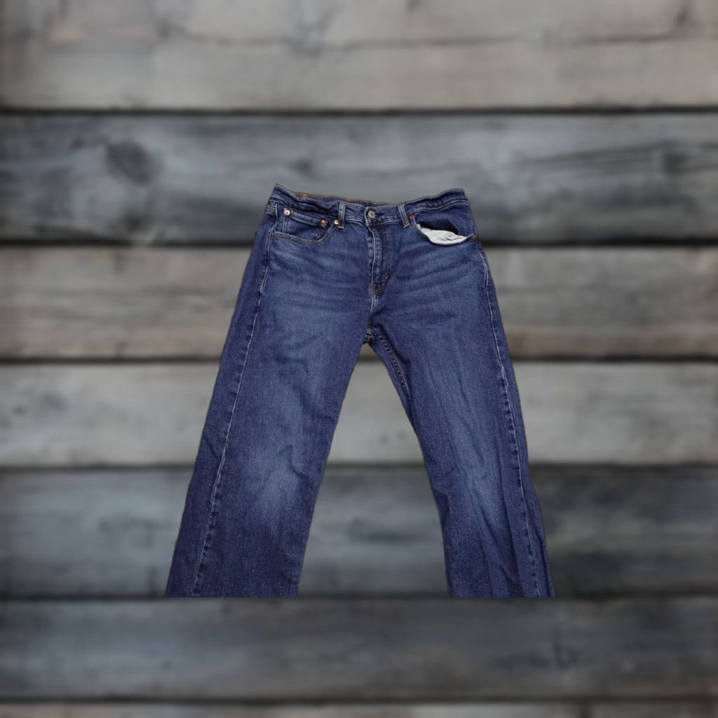 Levi's Levi's 505 Jeans Mens 32x30 Blue Relaxed Fit Dark Wash Denim Western Rancher Size US 32 / EU 48 - 1 Thumbnail